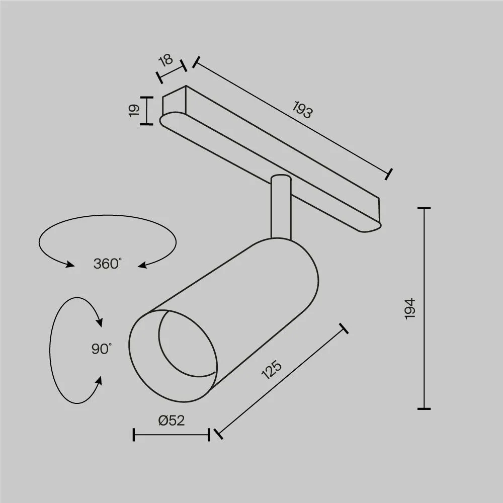 картинка Трековый светильник Technical TR032-2-12W2.7K-M-B