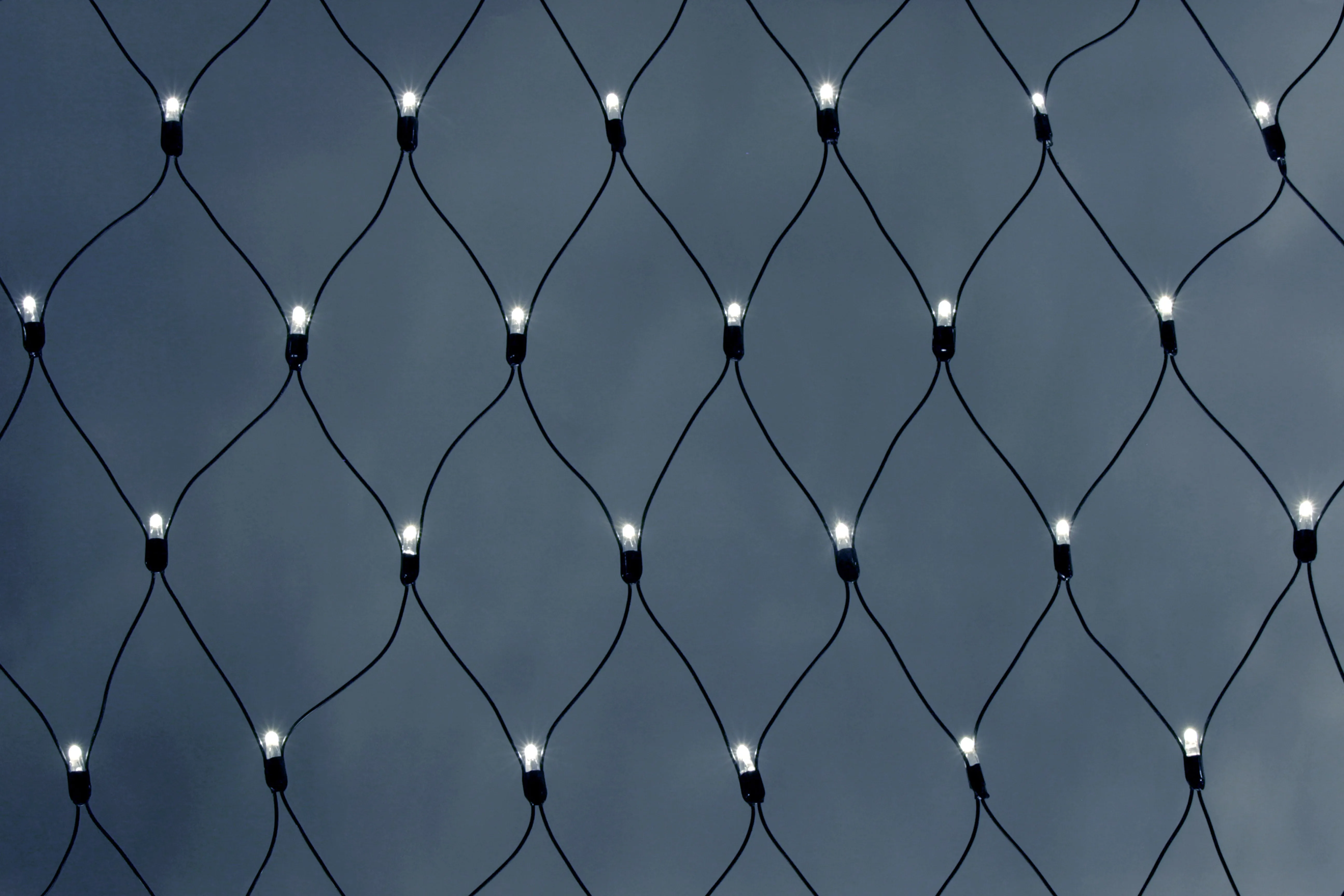 картинка Светодиодная сетка 2х2м, статика, черный провод, белая