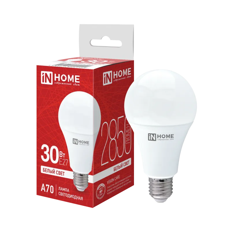 картинка Лампа светодиодная LED-A70-VC 30Вт 230В Е27 4000К 2850Лм IN HOME