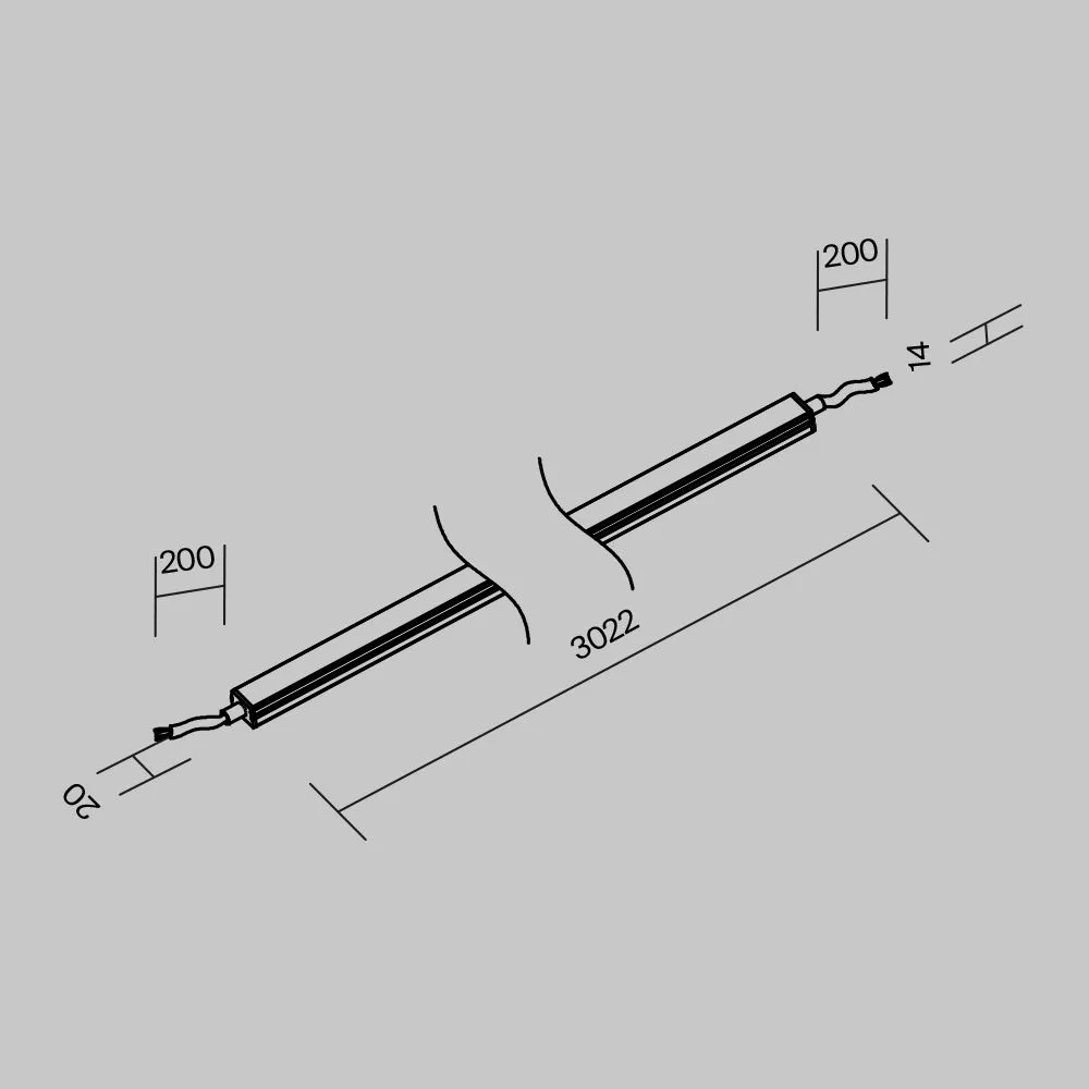 картинка Токоведущий светильник для уличной трековой систем Outdoor O-TR001-LL-L30W3K