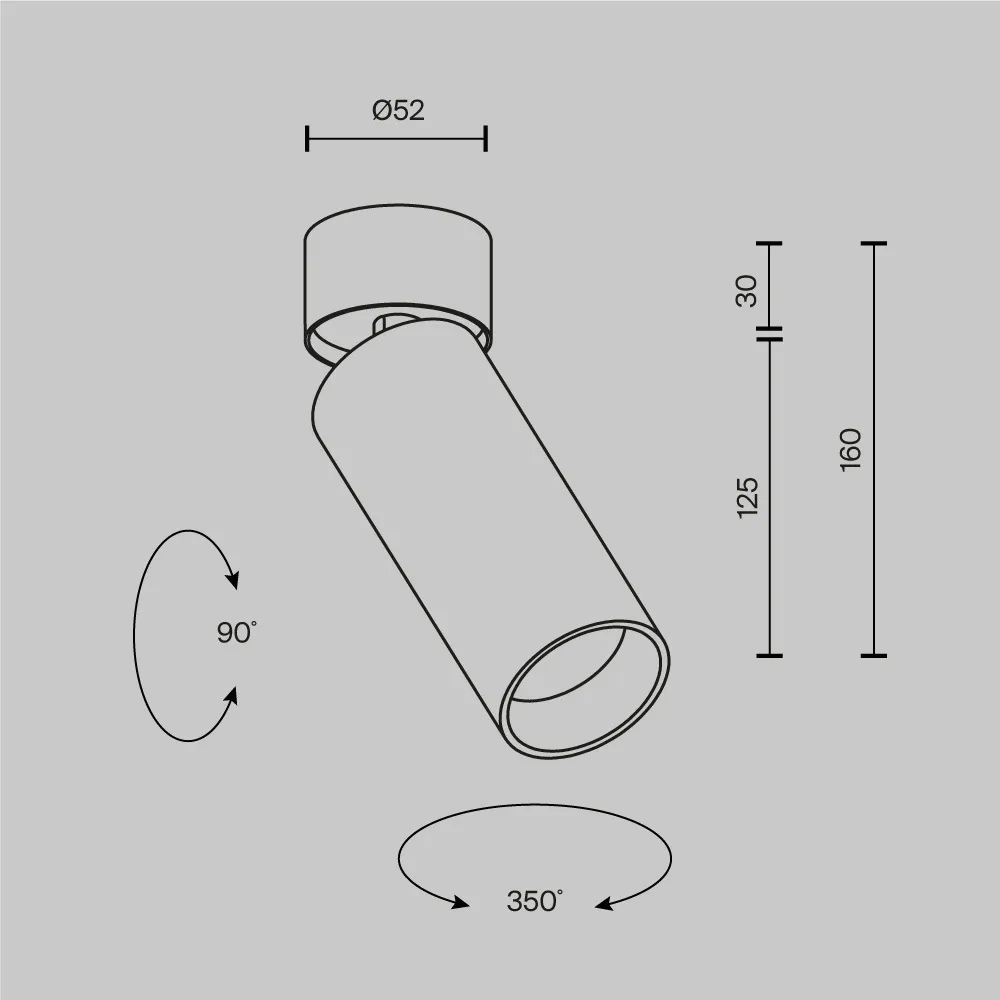 картинка Потолочный светильник Technical C055CL-L12W2.7K-SS-B