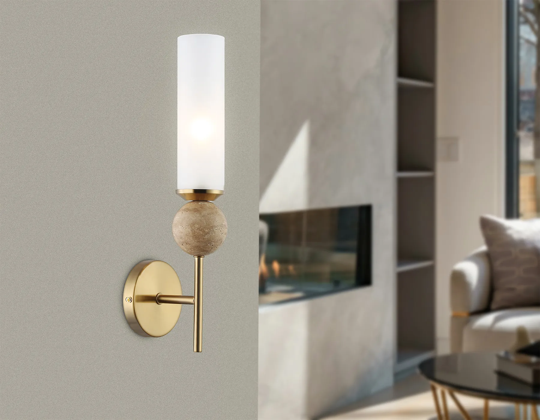 картинка Настенный светильник с мрамором LH53254