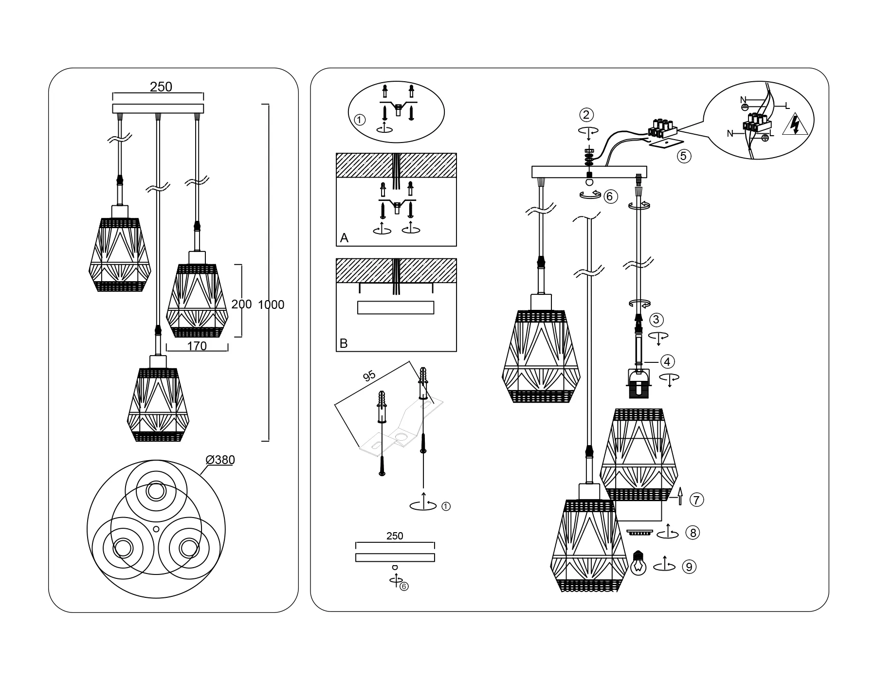 картинка Светильник подвесной в стиле лофт