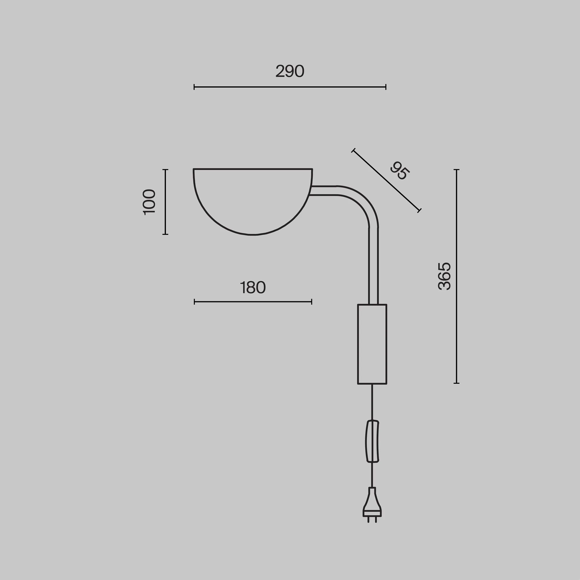картинка Настенный светильник (бра) Maytoni MOD126WL-01B