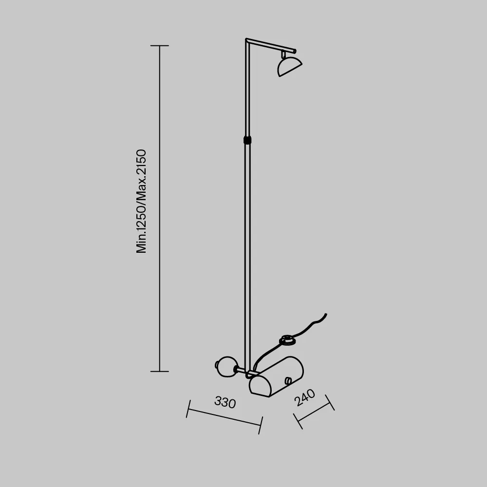 картинка Напольный светильник (торшер) Maytoni MOD372FL-L10BS3K