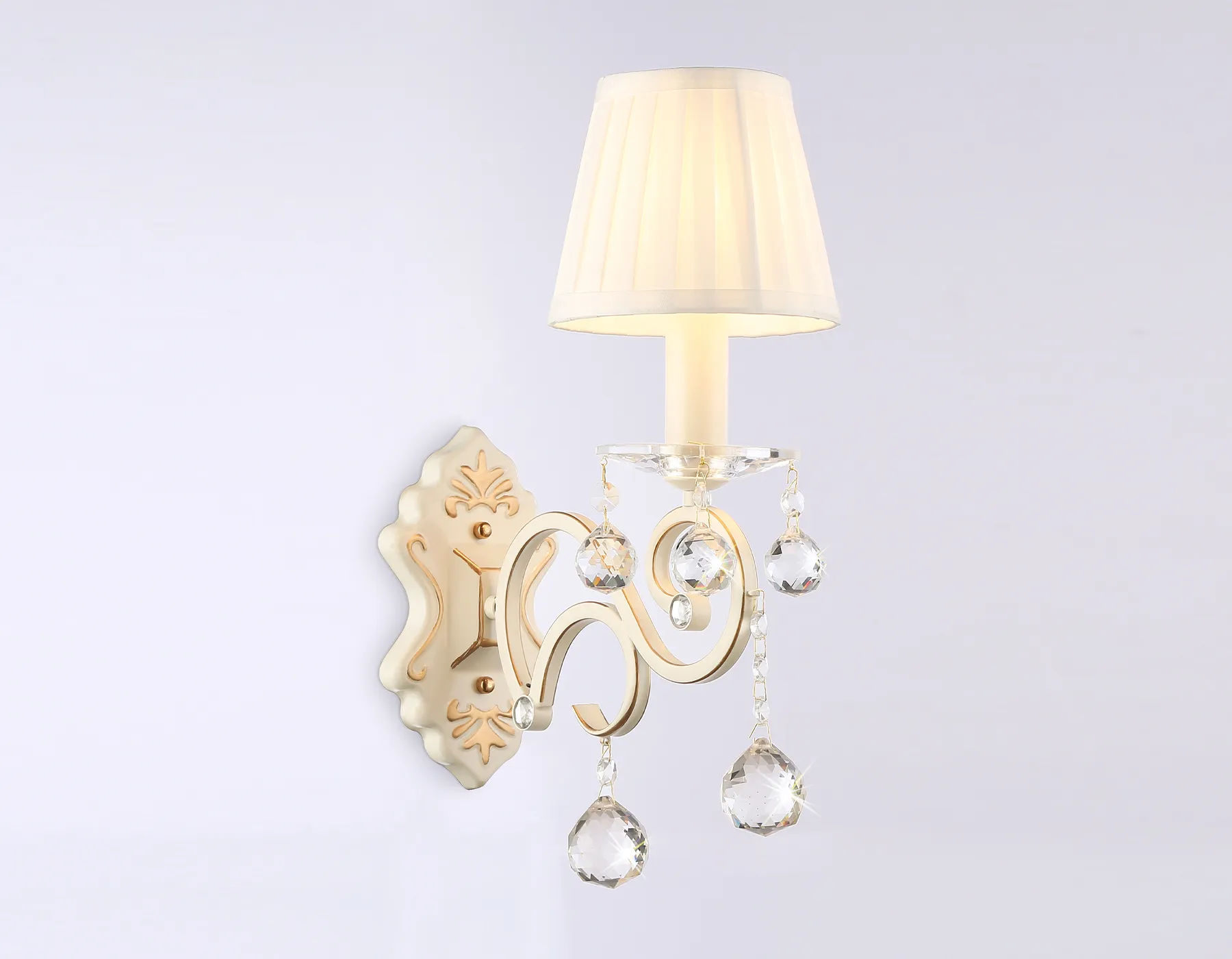 картинка Настенный светильник с абажуром и хрусталем TR4562