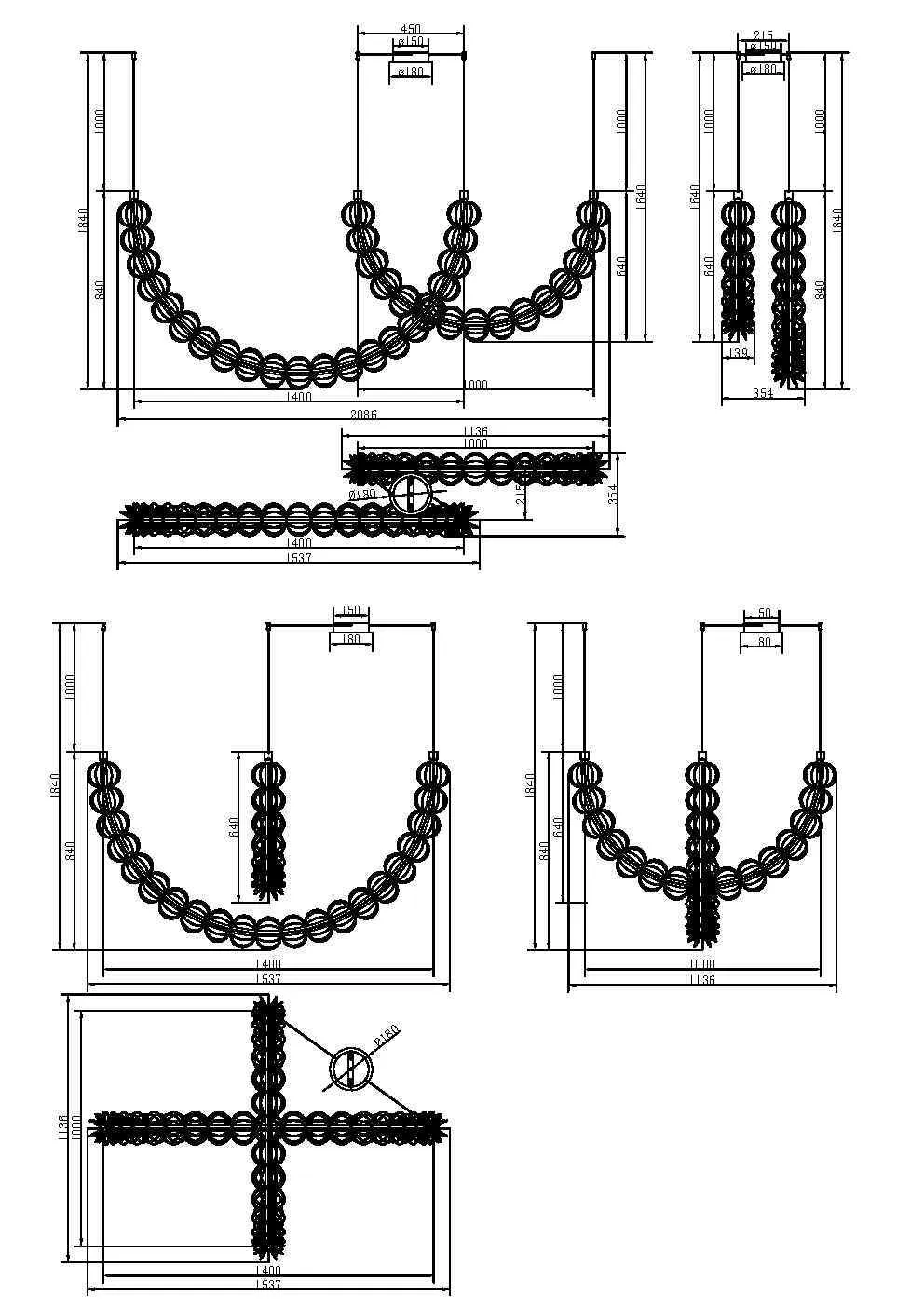 картинка Подвесной светильник Maytoni MOD216PL-L55G3K