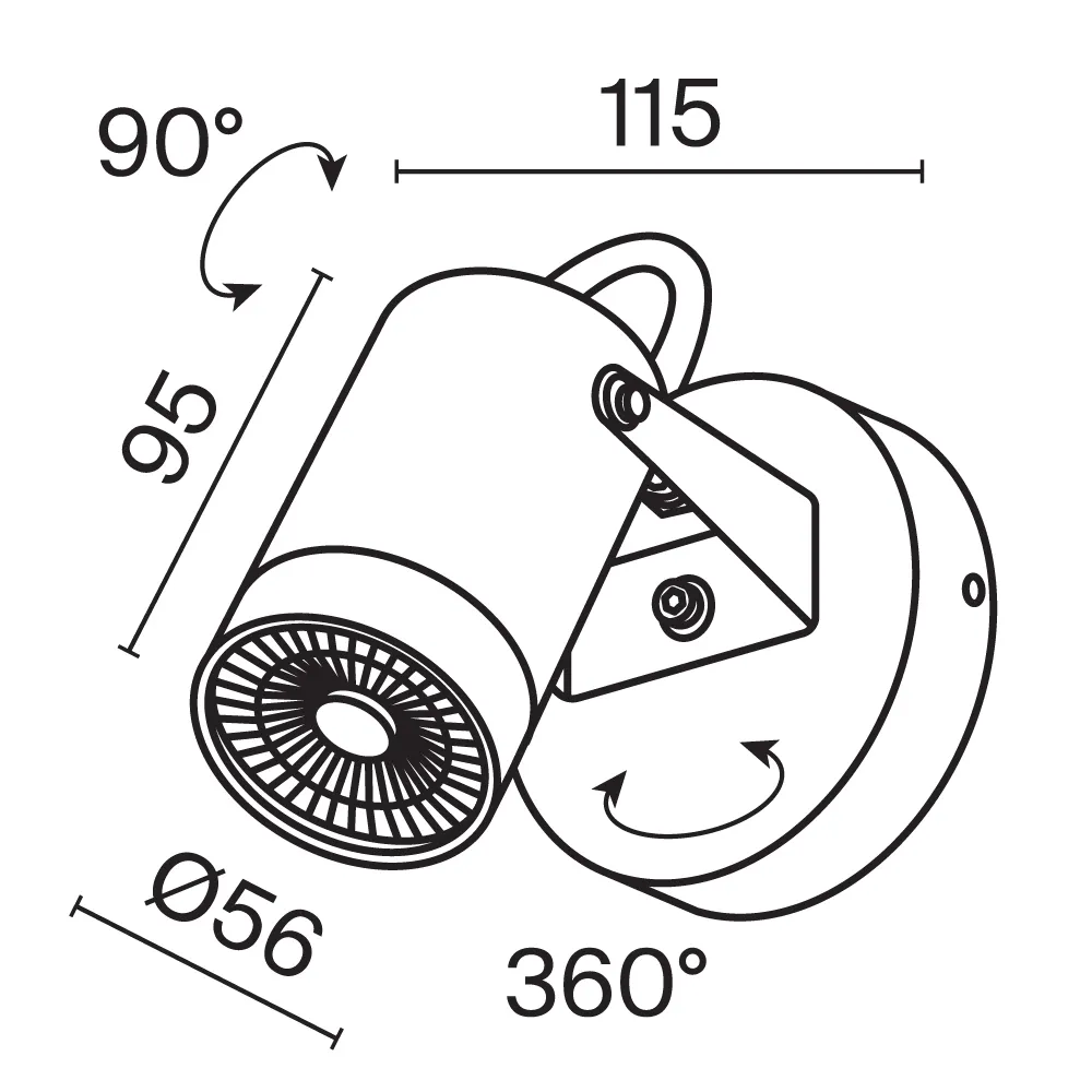 картинка Настенный светильник (бра) Outdoor O025WL-01B