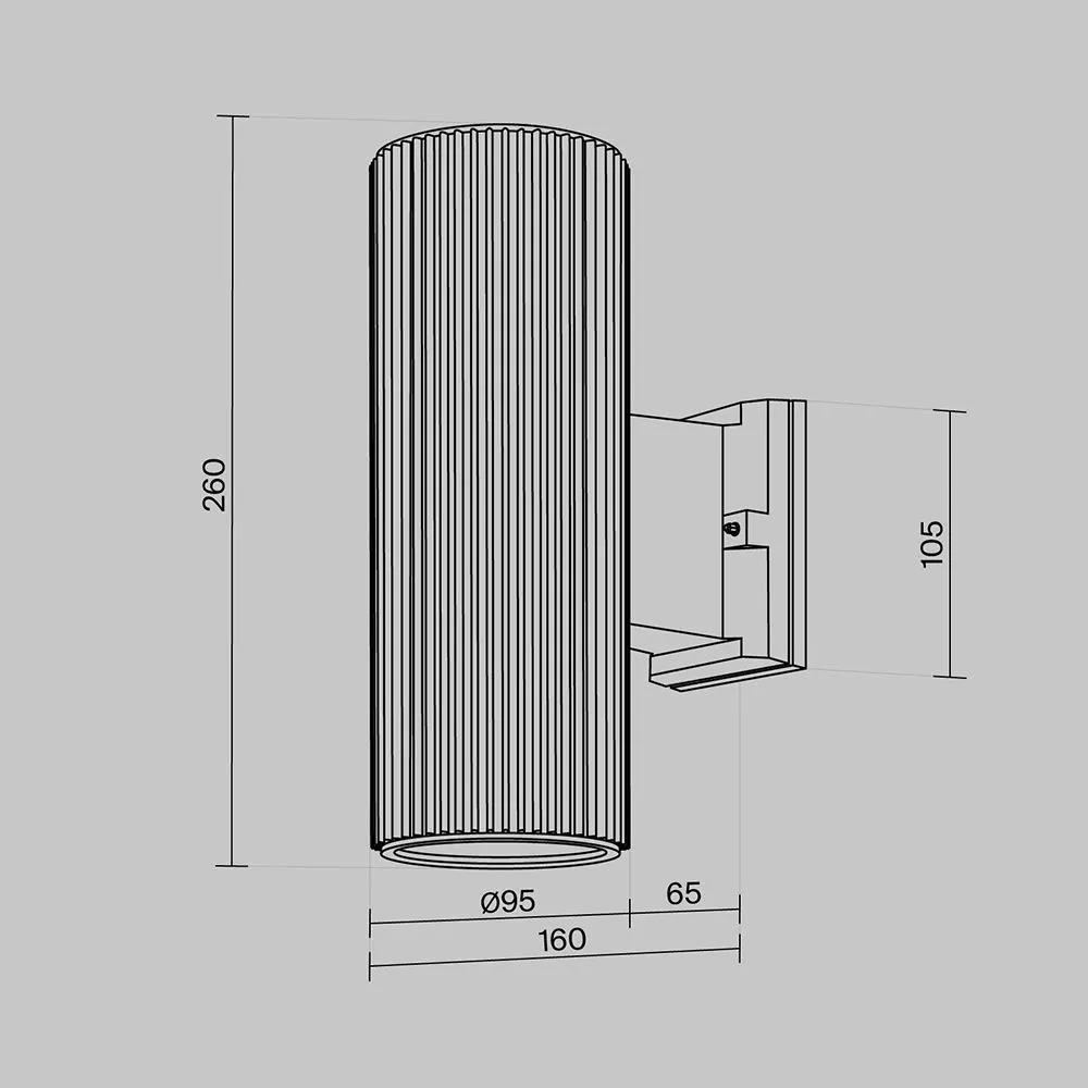 картинка Уличный настенный светильник Outdoor O419WL-02GR