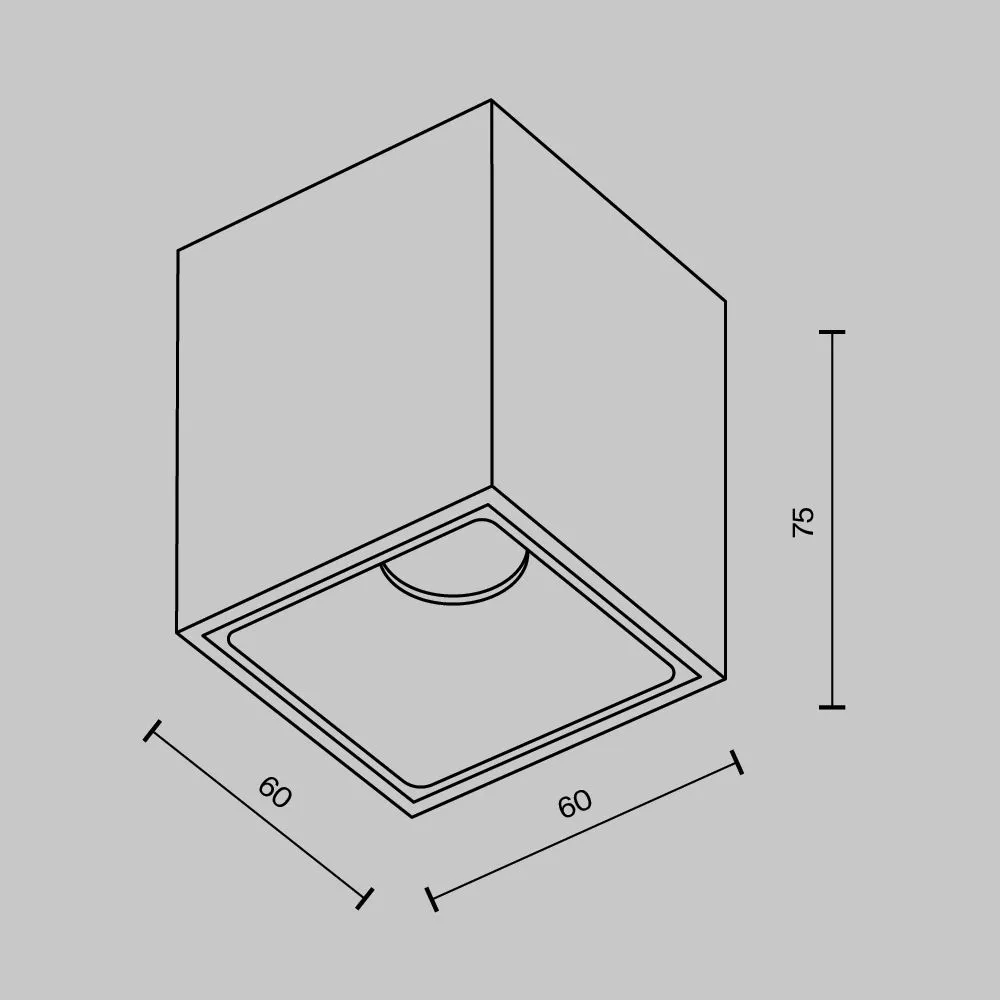 картинка Потолочный светильник Technical C065CL-8W3K-SQ-WB