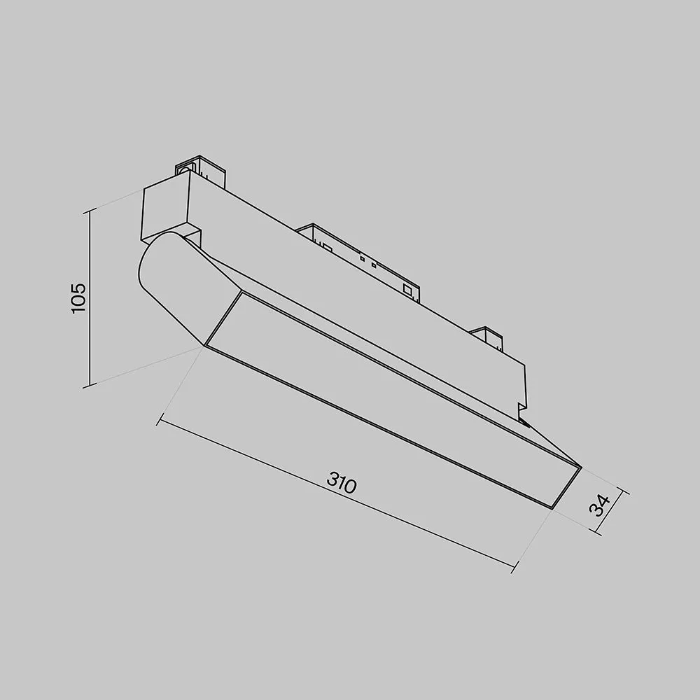 картинка Трековый светильник Technical TR075-2-20W3K-B