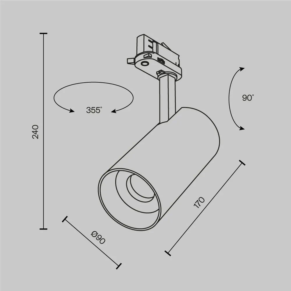 картинка Трековый светильник Technical TR197-3-40WCCT-M-W