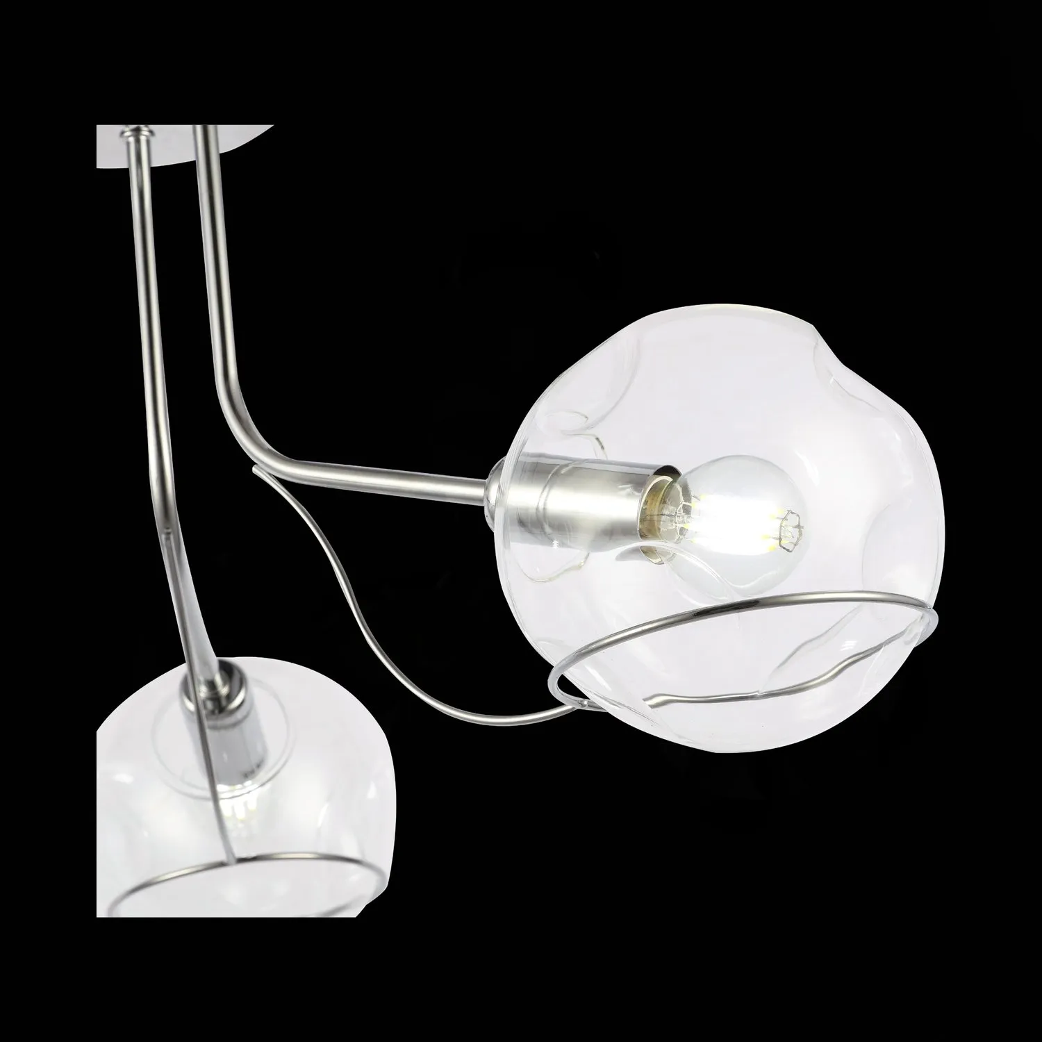 картинка SLE102502-03 Светильник потолочный Хром/Прозрачный E14 3*40W