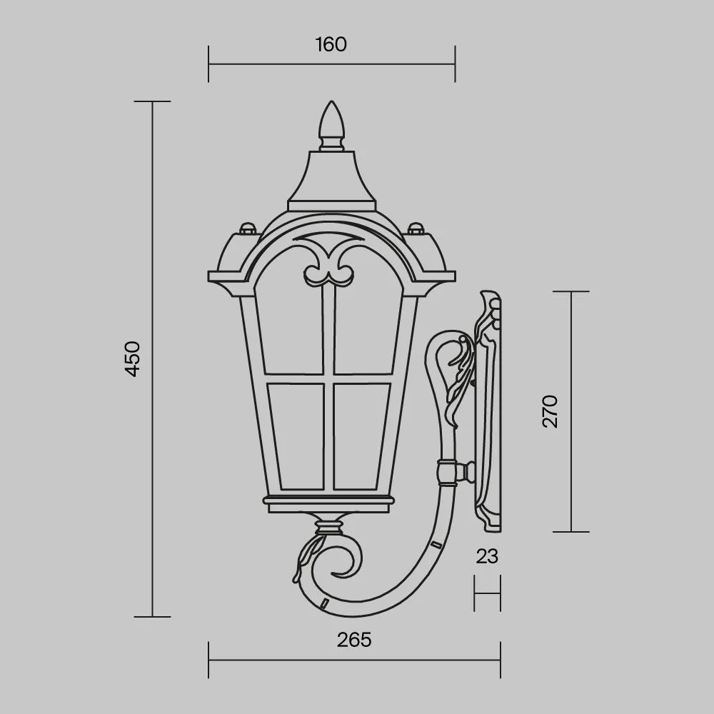 картинка Уличный настенный светильник Outdoor O413WL-01BZ1