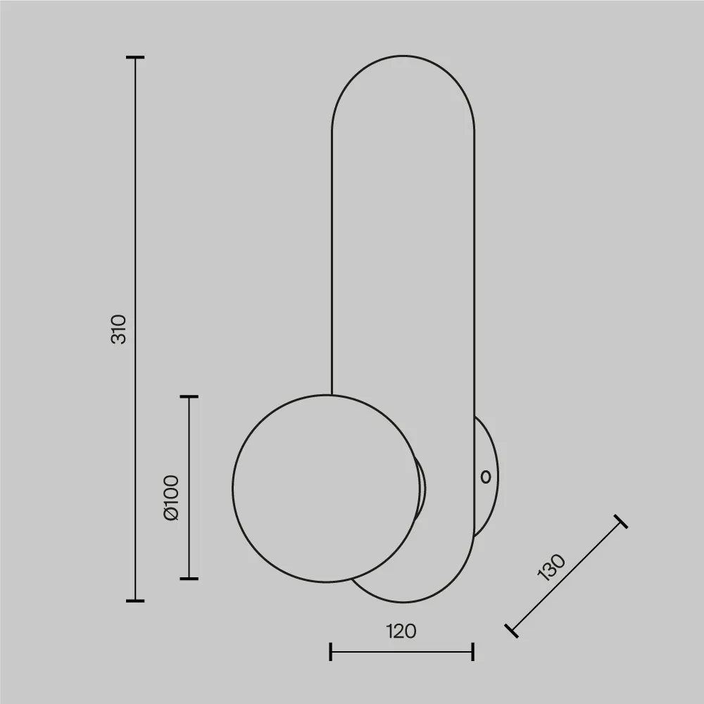 картинка Настенный светильник (бра) Maytoni MOD419WL-01G