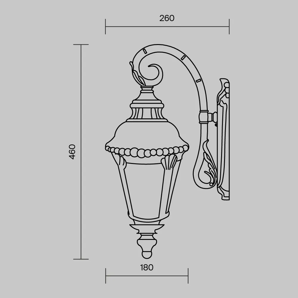 картинка Настенный светильник (бра) Outdoor O029WL-01BZ
