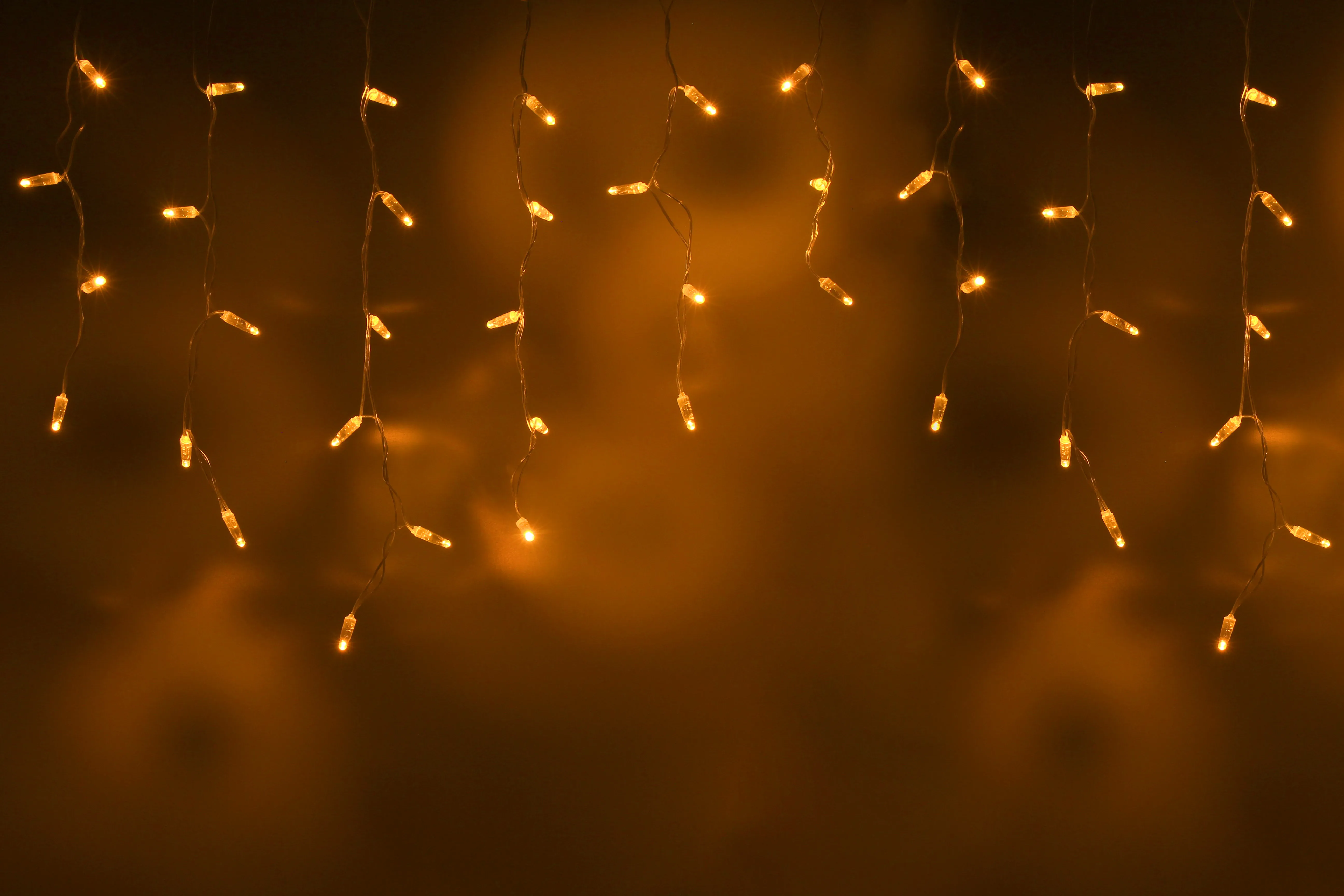 картинка Светодиодная бахрома 3х0.6м, статика, прозрачный провод, желтая