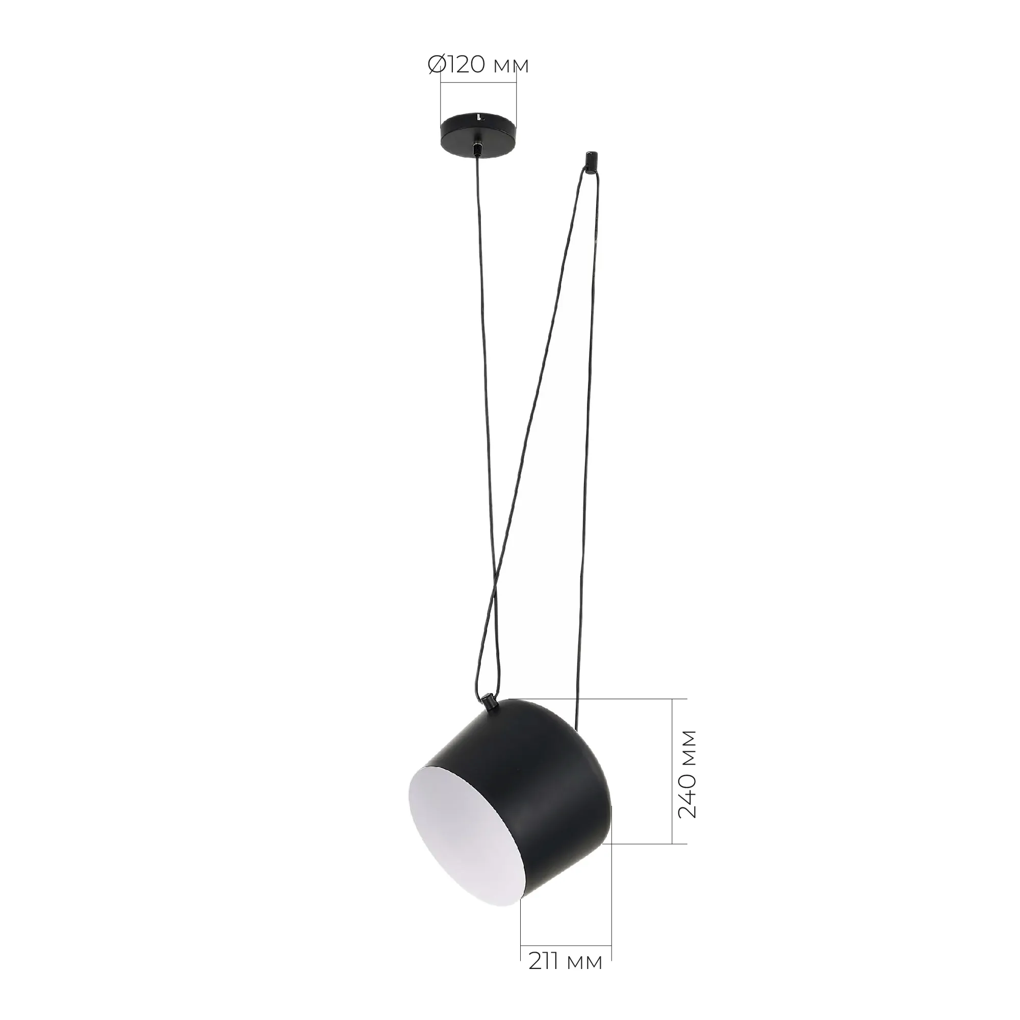 картинка SLE120643-01 Подвес Черный/Черный E27 1*40W