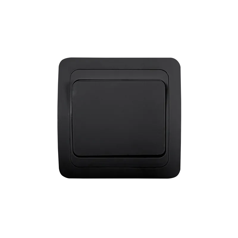 картинка Выключатель одноклавишный CLASSICO черный 2021B IN HOME