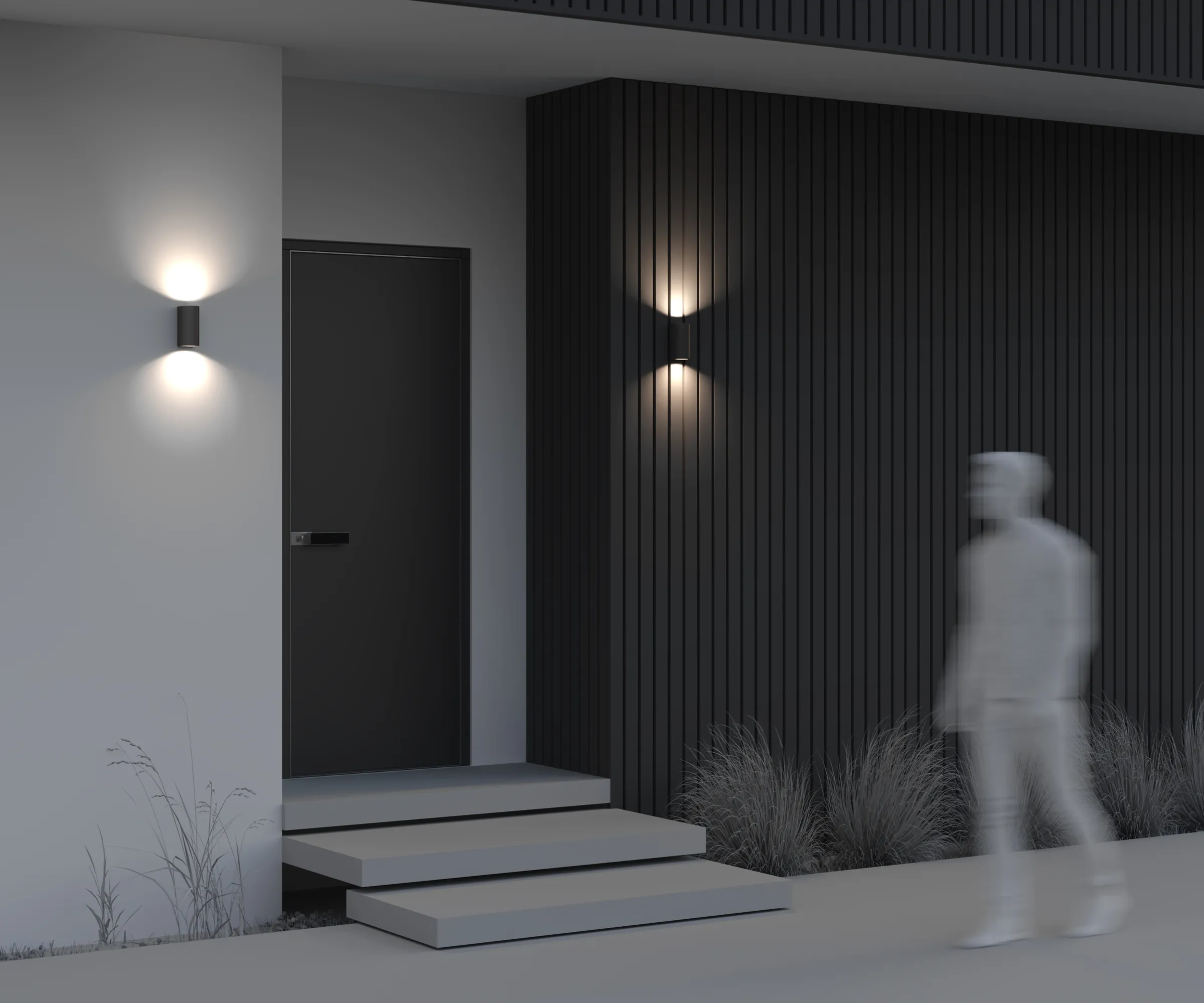 картинка Настенный светильник (бра) Outdoor O044WL-02B