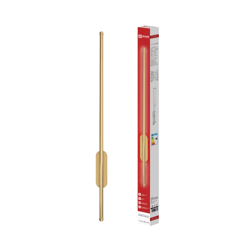 картинка Светильник светодиодный ESTETIKA LUV-80B-40GL 15Вт 230В 4000K 1050Лм 800х50x25 золото IN HOME