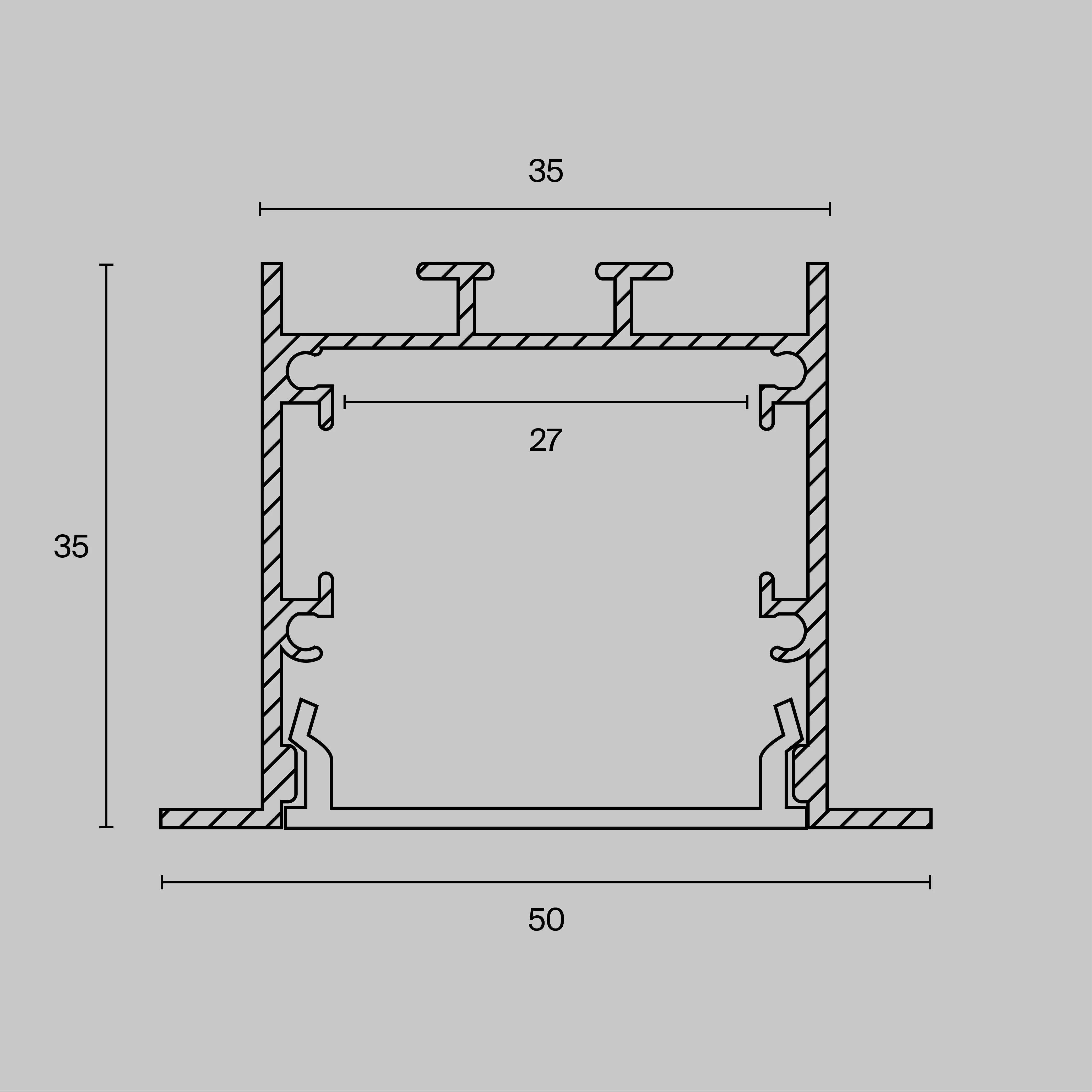 картинка Профиль Led Strip ALM-5035-S-2M