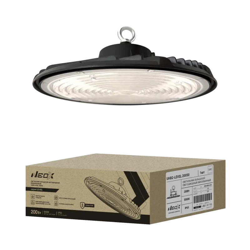 картинка Светильник складской светодиодный UHB2-LEVEL 20050 200Вт 100-277В 150Лм/Вт 5000К 5лет IP65 NEOX