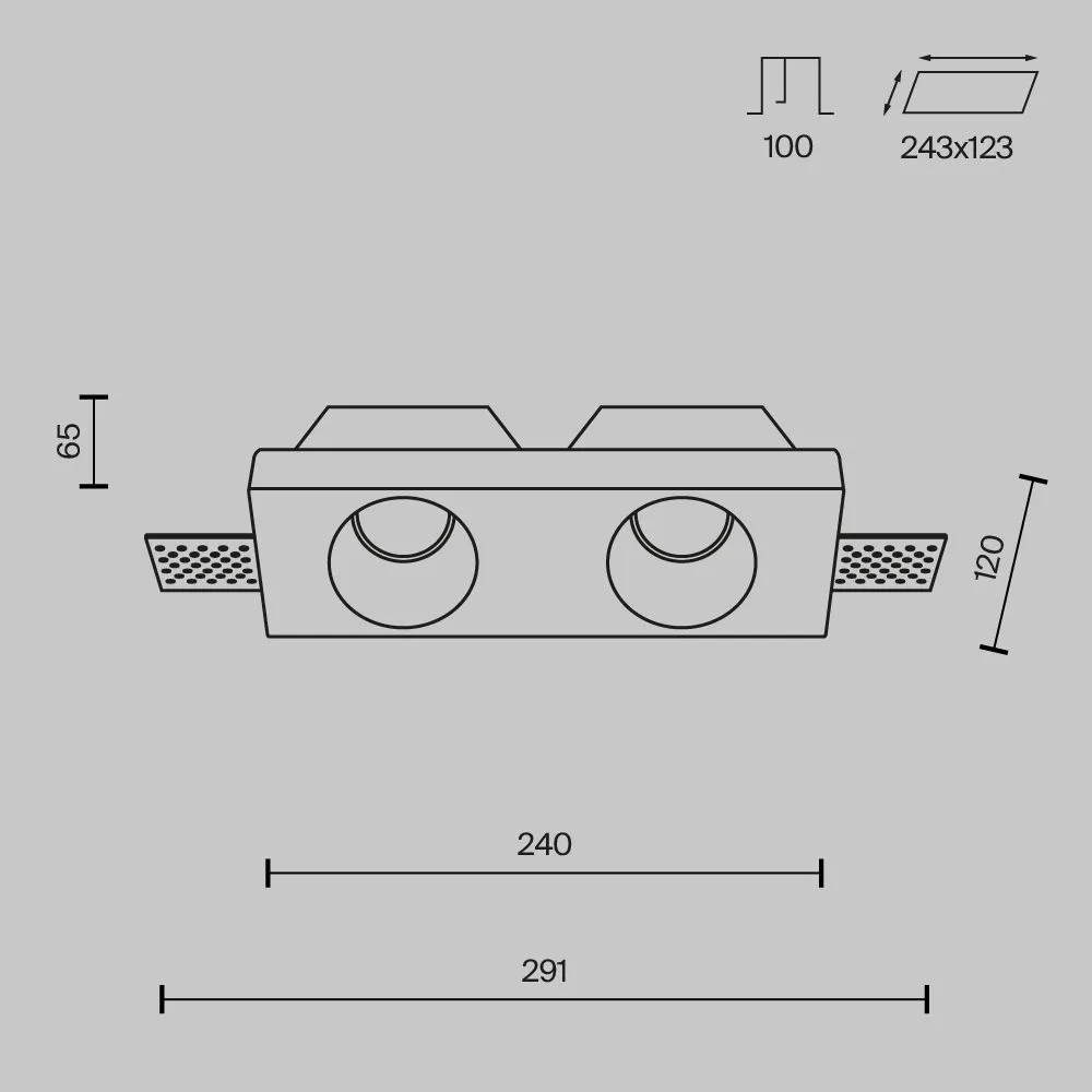 картинка Встраиваемый светильник Technical DL002-WW-02-W