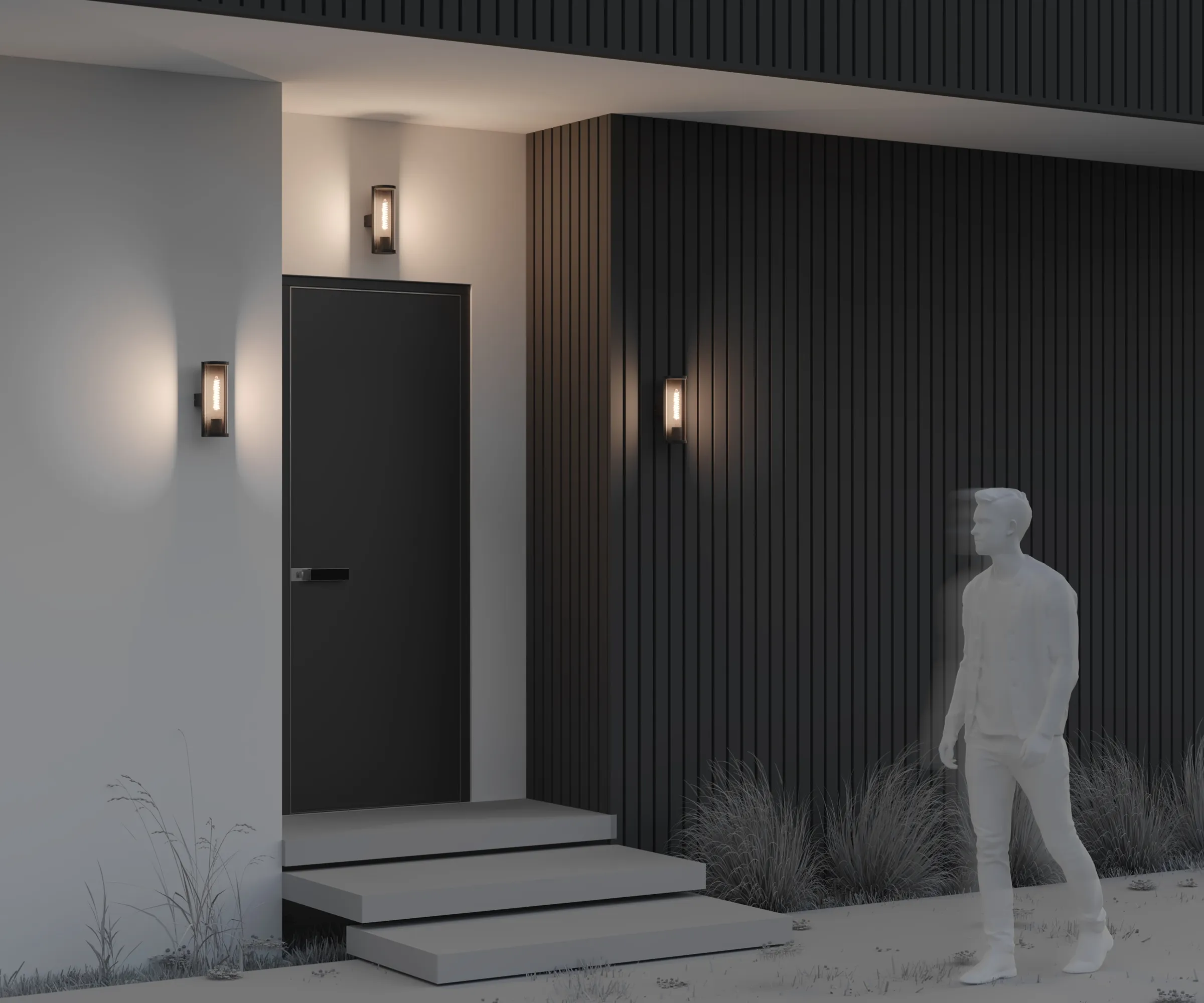 картинка Настенный светильник (бра) Outdoor O451WL-01GF