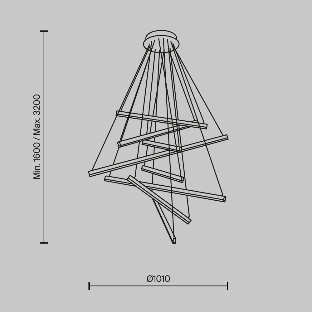 картинка Подвесной светильник Maytoni MOD016PL-L96BK