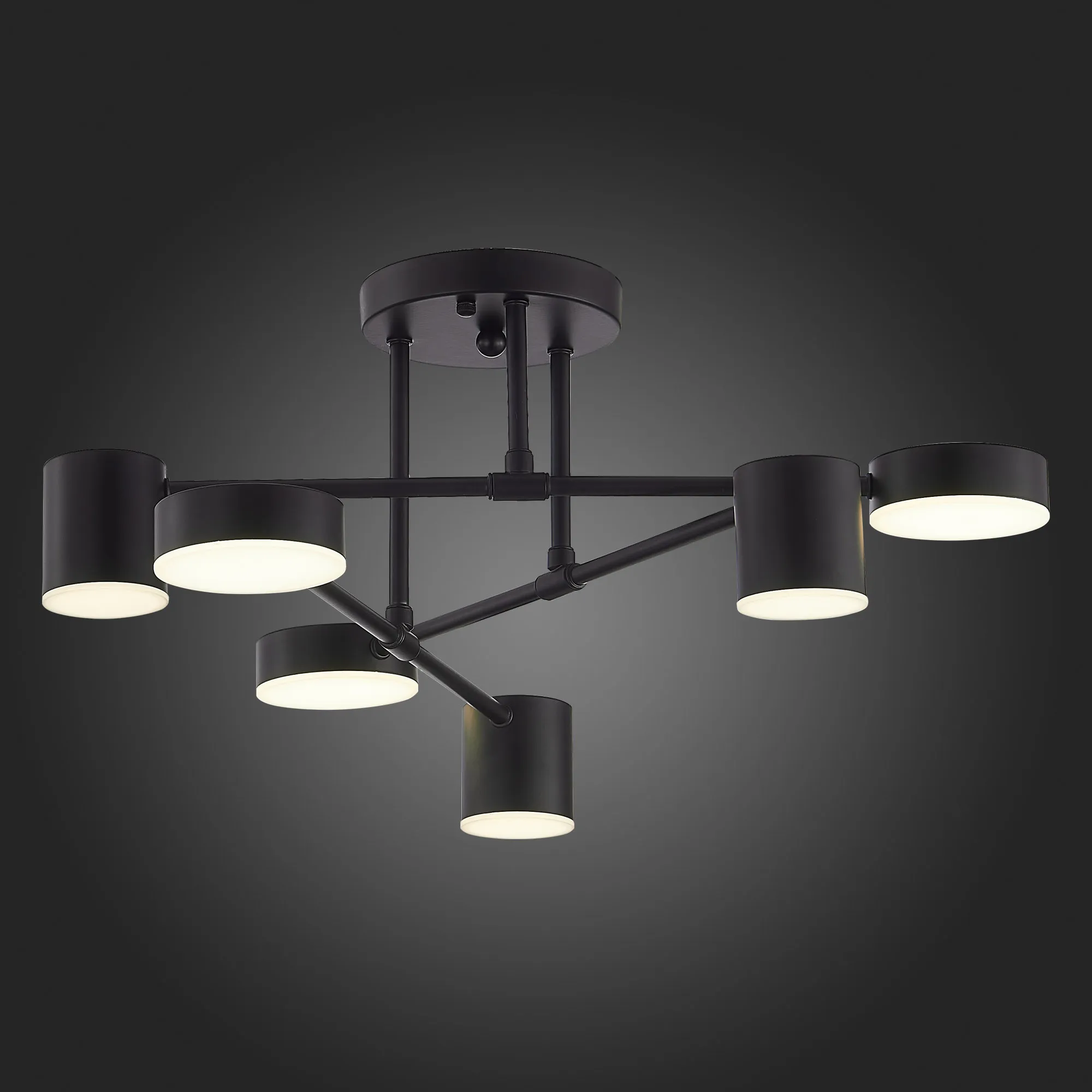 картинка SLE201042-06 Светильник потолочный Черный/Черный LED 6*7W 4000K