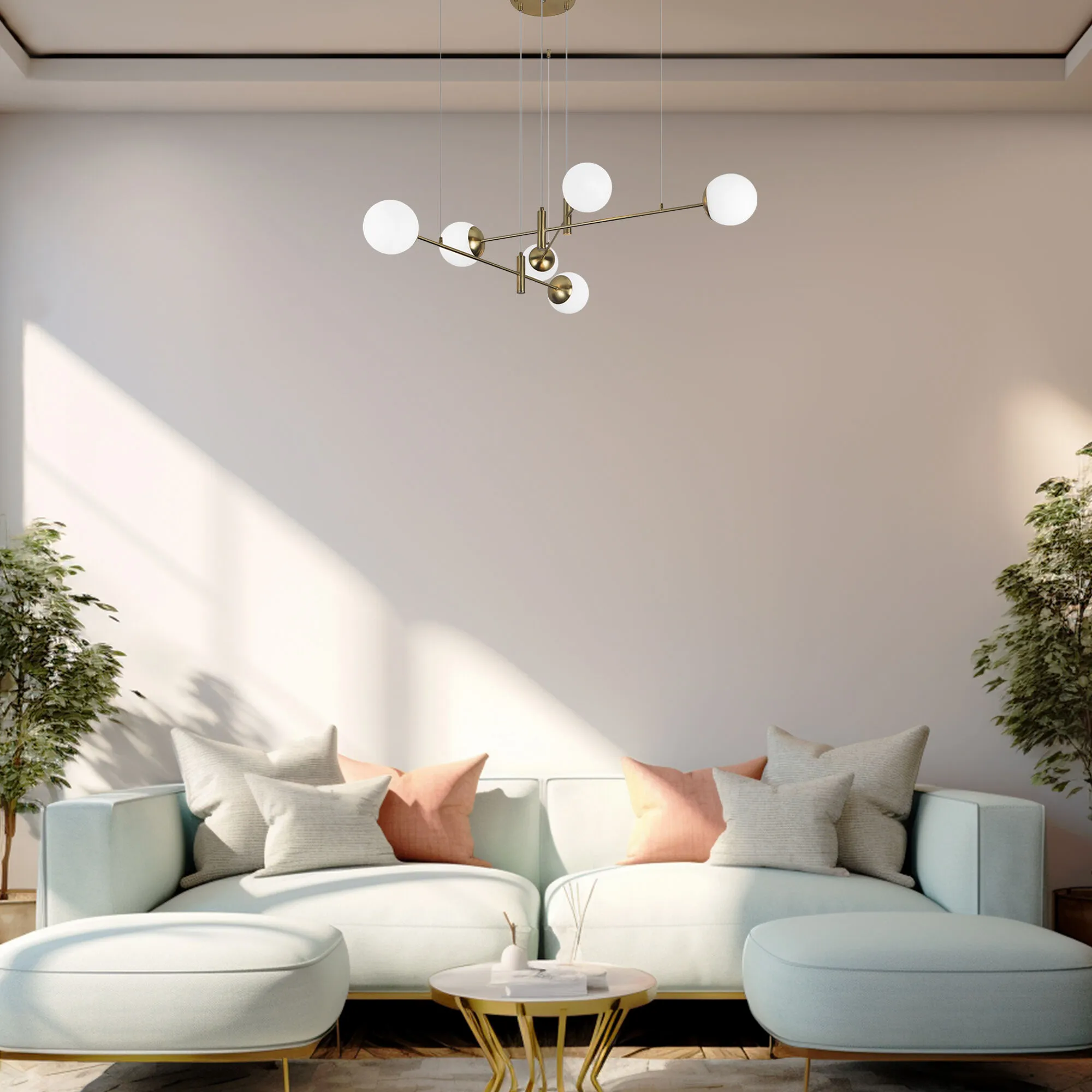 картинка Умный подвесной светильник 70146/6 латунь