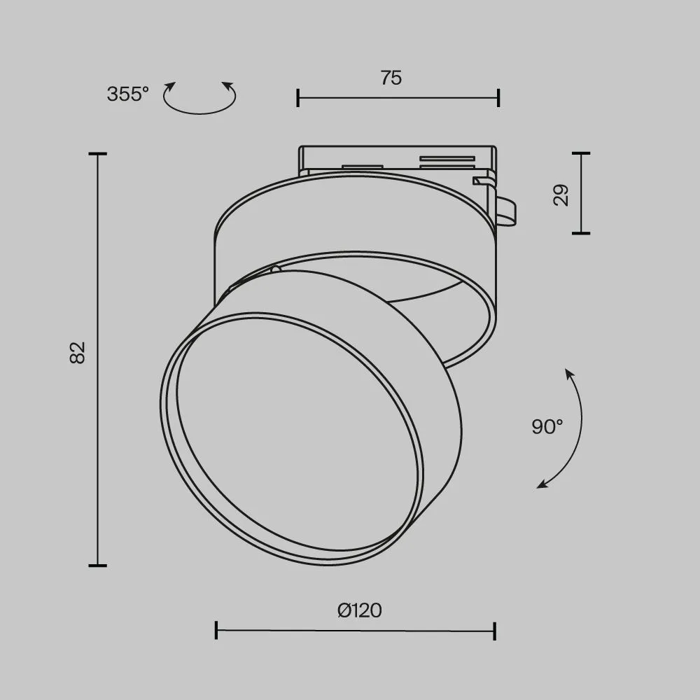 картинка Трековый светильник Technical TR007-1-18W3K-W-1