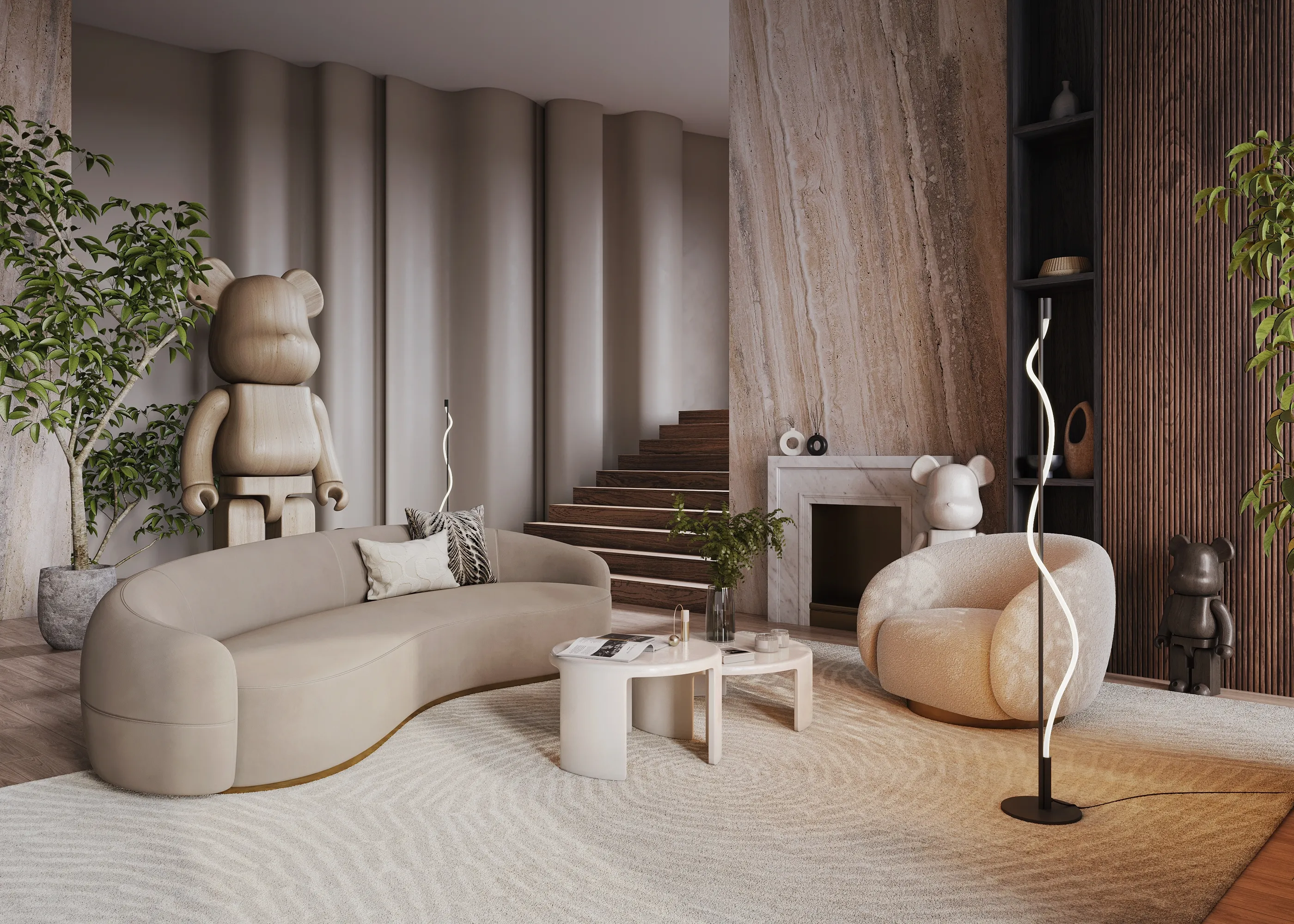 картинка Напольный светильник (торшер) Maytoni MOD166FL-L15B3K