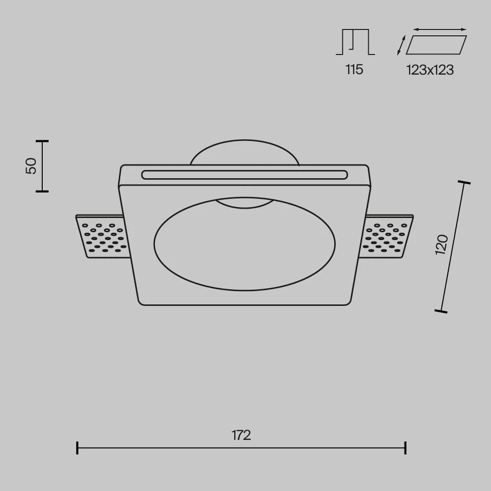 картинка Встраиваемый светильник Technical DL001-1-01-W-1