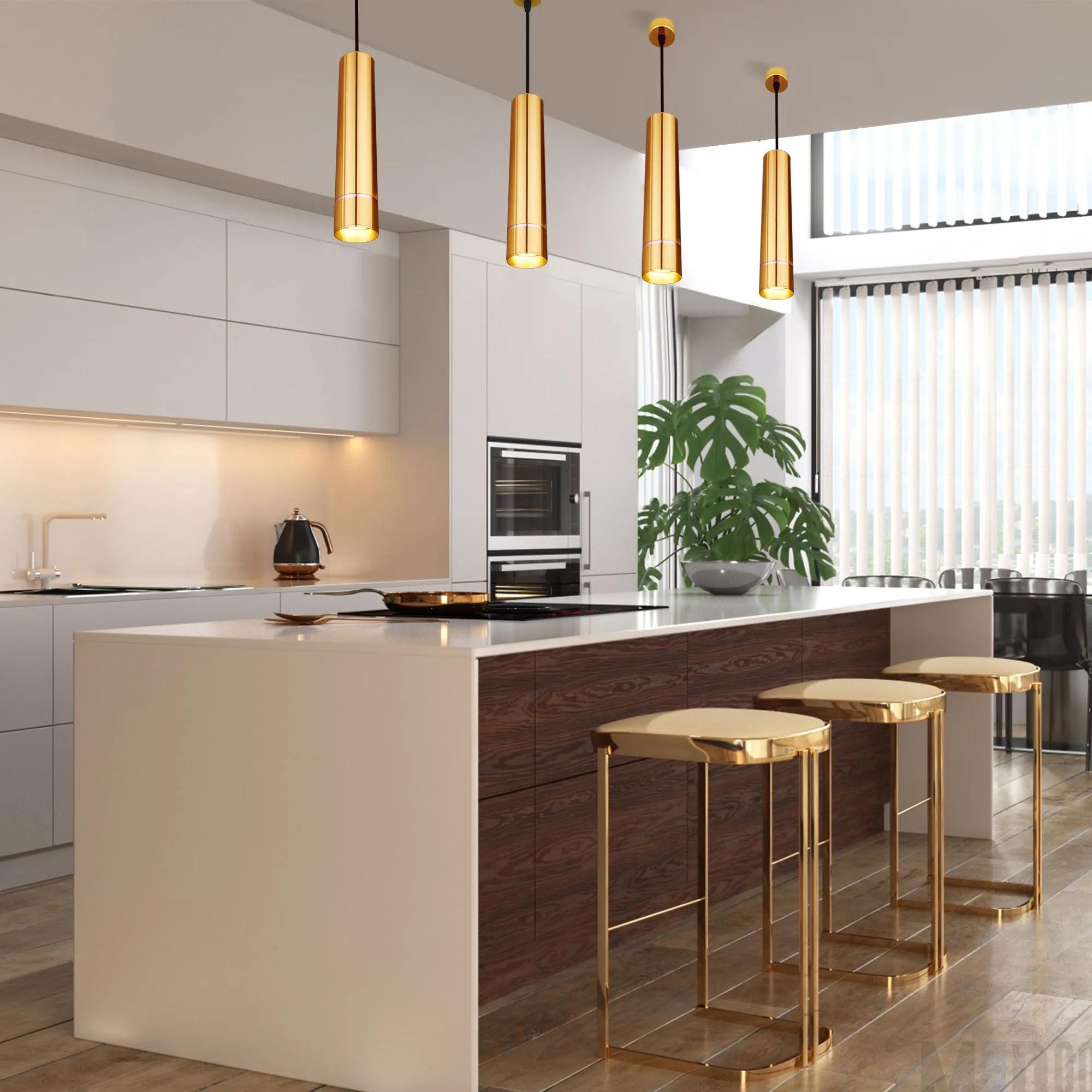 картинка Подвесной светильник DLN107 GU10 золото