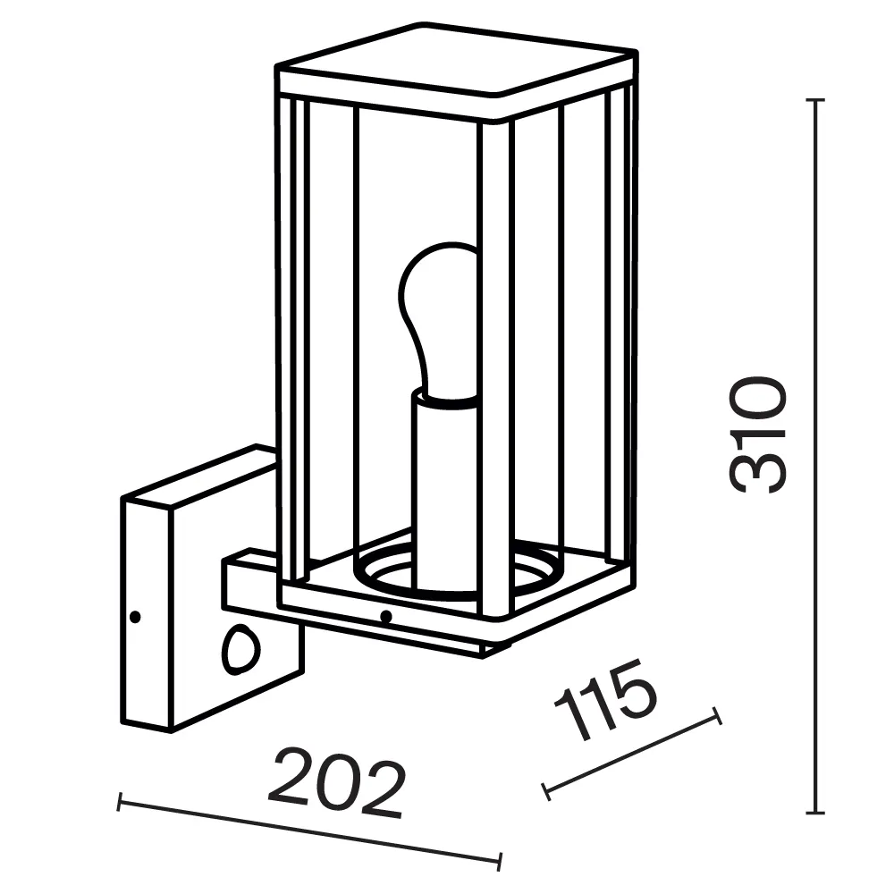 картинка Настенный светильник (бра) Outdoor O452WL-01GFSR