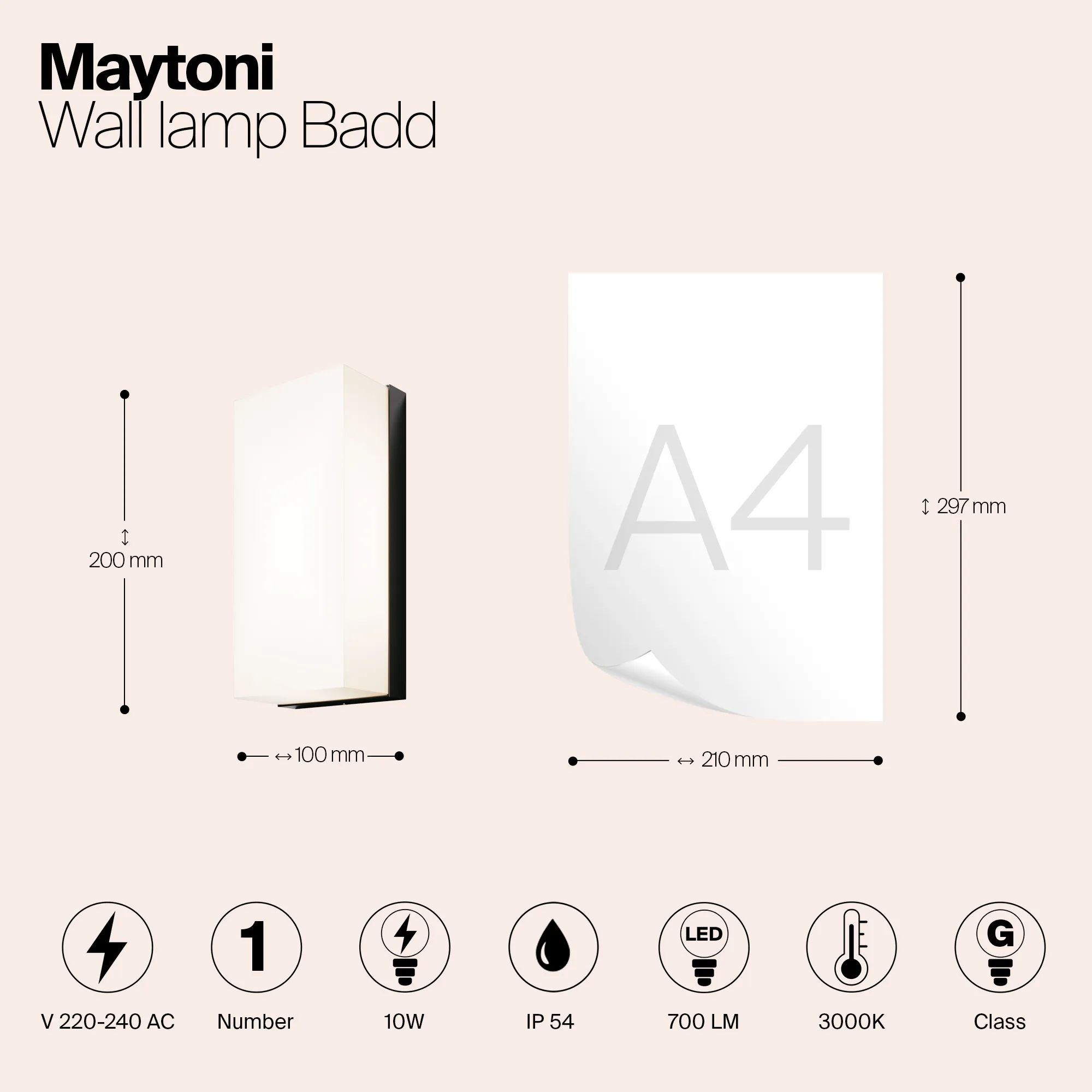 картинка Настенный светильник (бра) Outdoor O454WL-L10GF3K