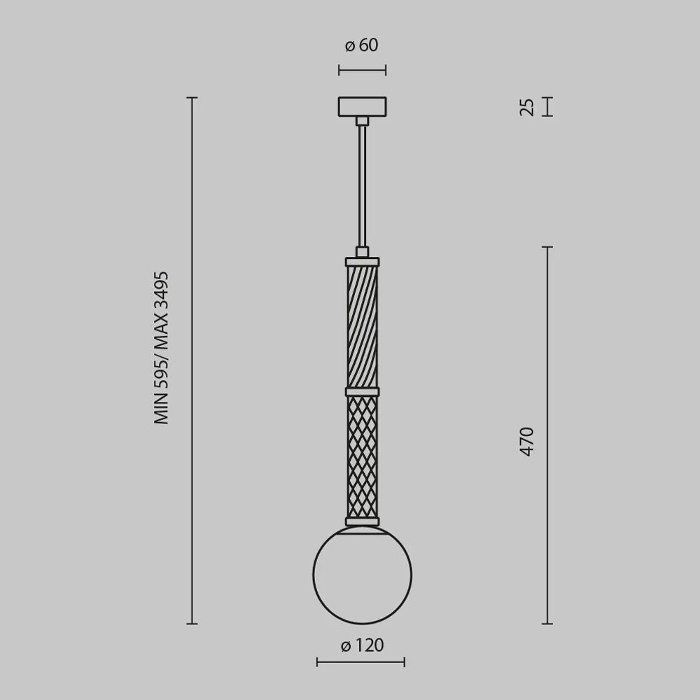картинка Подвесной светильник Maytoni MOD287PL-01BS1