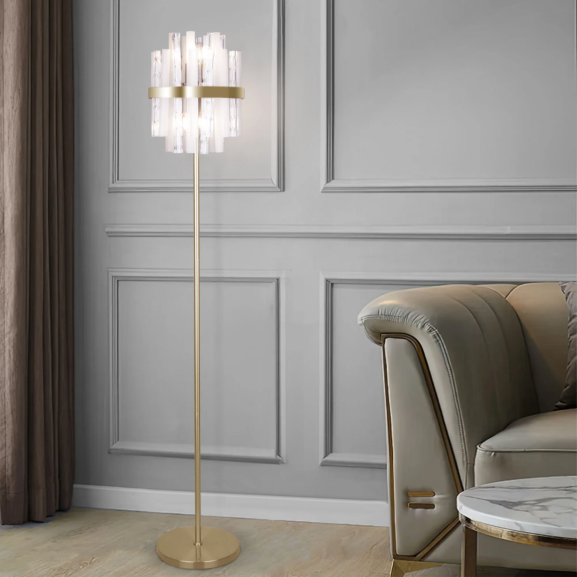 картинка Напольный светильник 01111/4 латунь