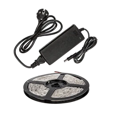 картинка Набор светодиодная лента LS 50СW-60/33-5-AP 60LED 72Вт IP33 6000K холодный белый 5м, адаптер IN HOME