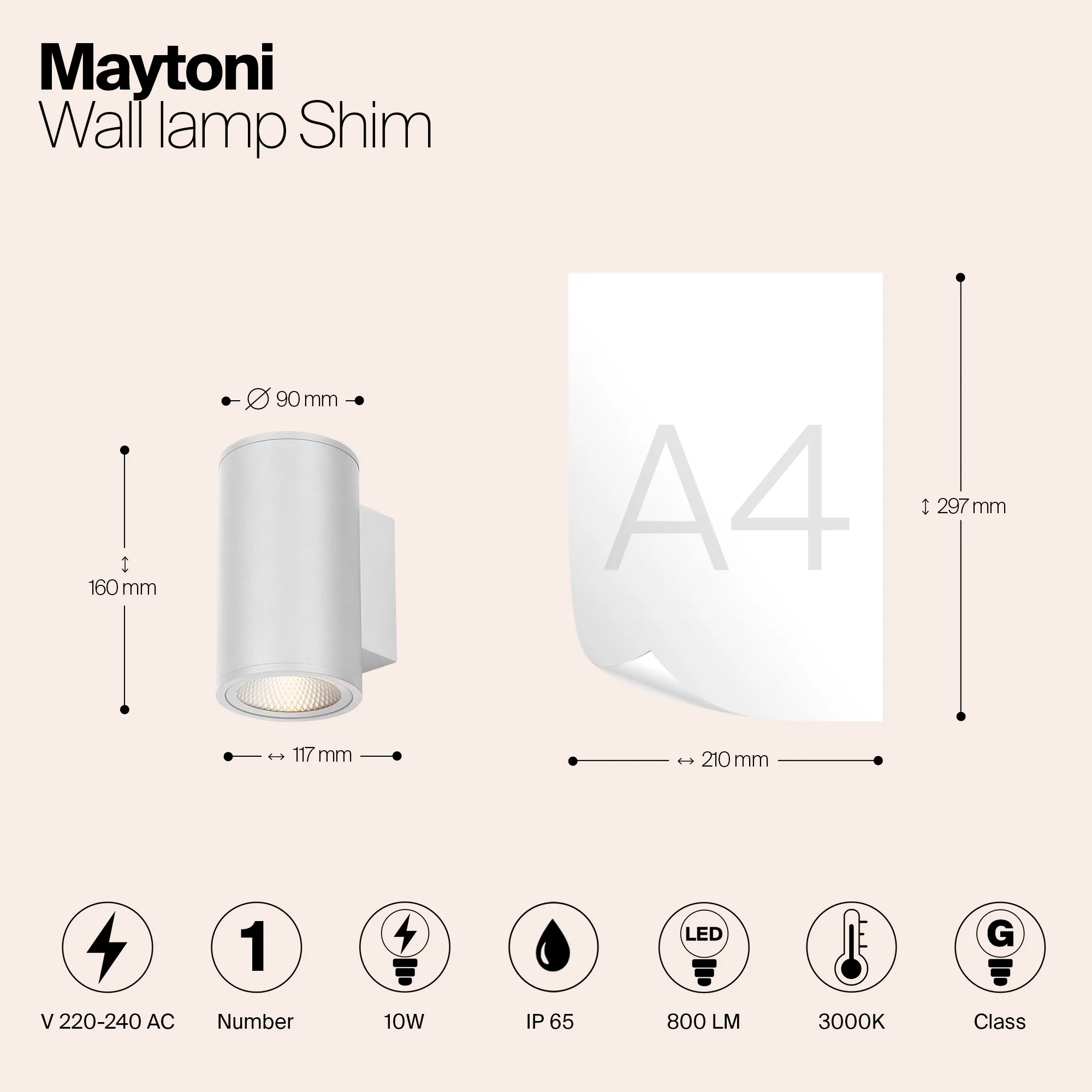 картинка Настенный светильник (бра) Outdoor O303WL-L10W3K