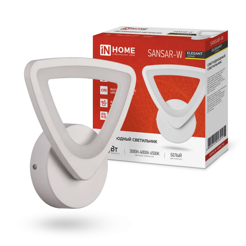 картинка Светильник светодиодный ELEGANT SANSAR-W 15Вт 230В 3000-6500K 1050Лм STEP COLOR белый IN HOME