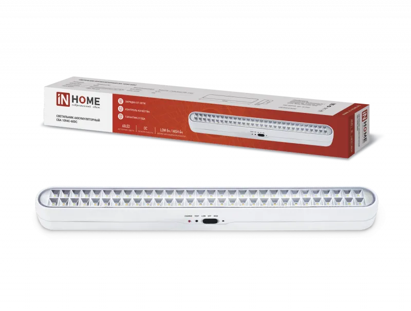 картинка Светильник светодиодный аварийный СБА 1094-60DC 60LED 2.2Ah lithium battery DC IN HOME