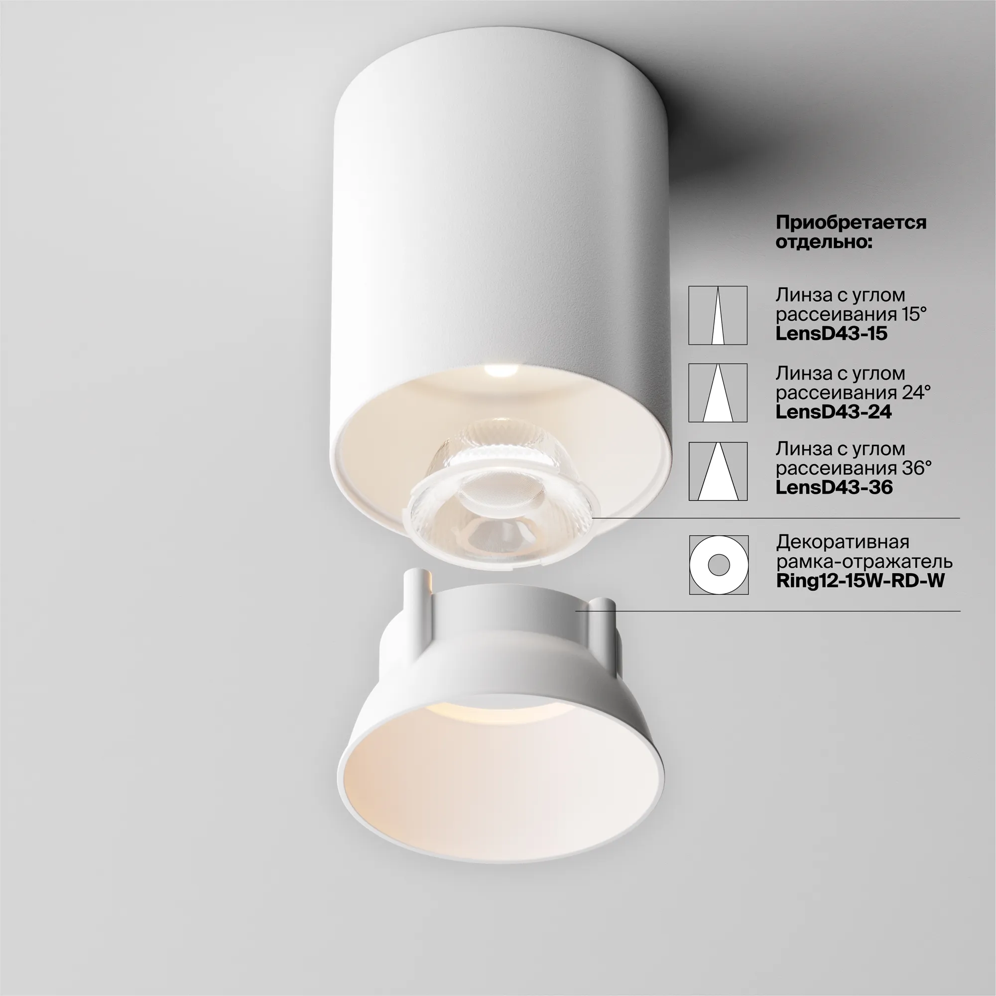 картинка Потолочный светильник Technical C064CL-12W3K-RD-WB