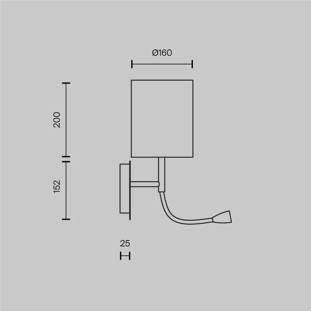 картинка Настенный светильник (бра) Maytoni MOD617WL-01CH