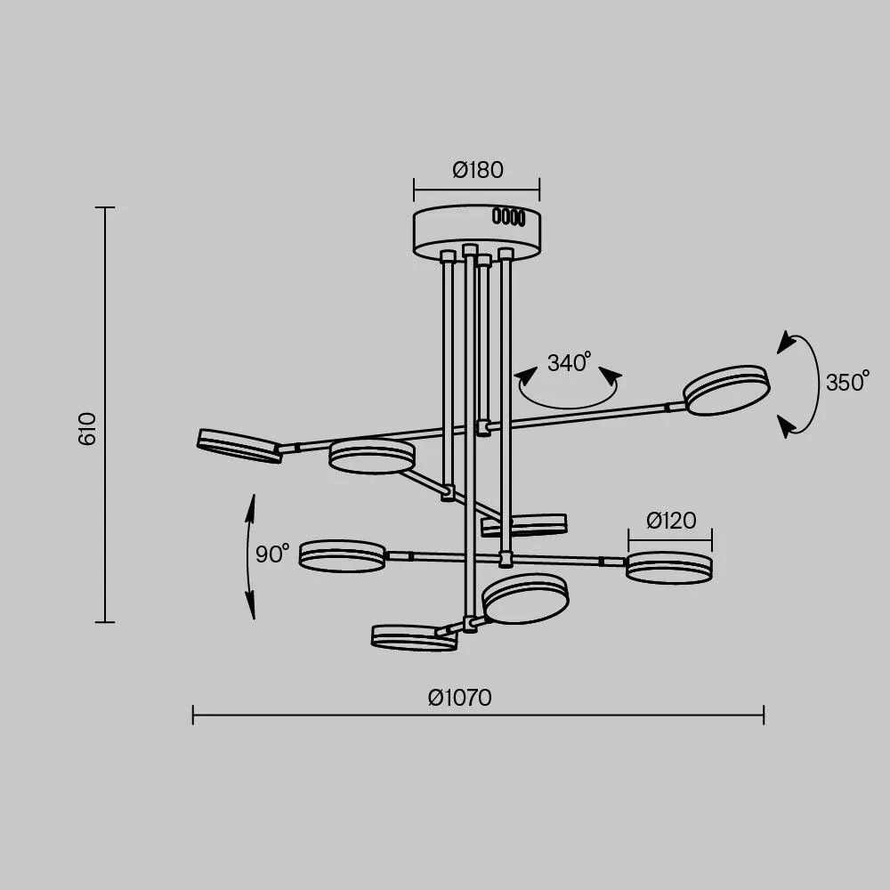 картинка Подвесной светильник Maytoni MOD070PL-L48B3K