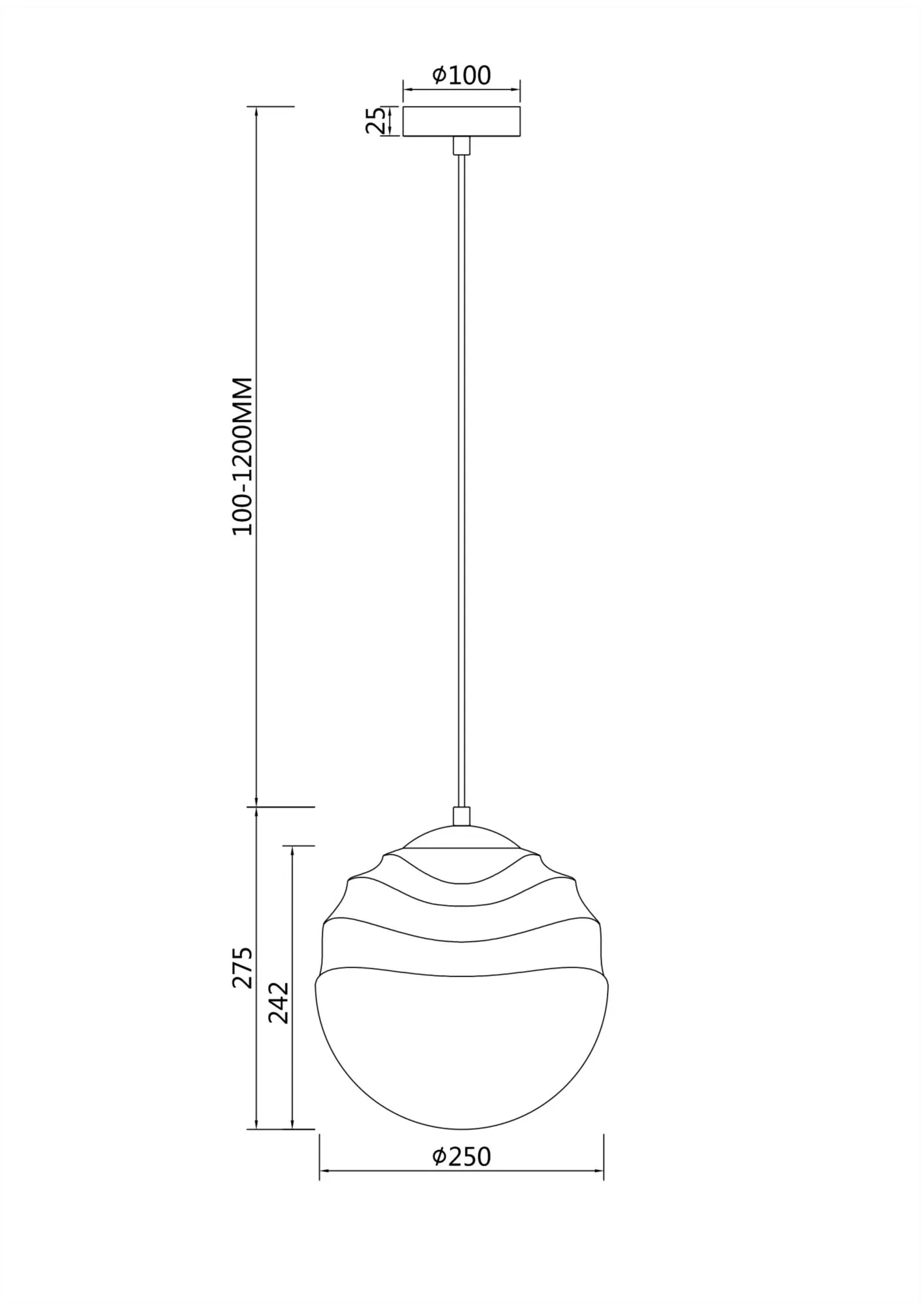 картинка Подвесной светильник Maytoni P074PL-01BS