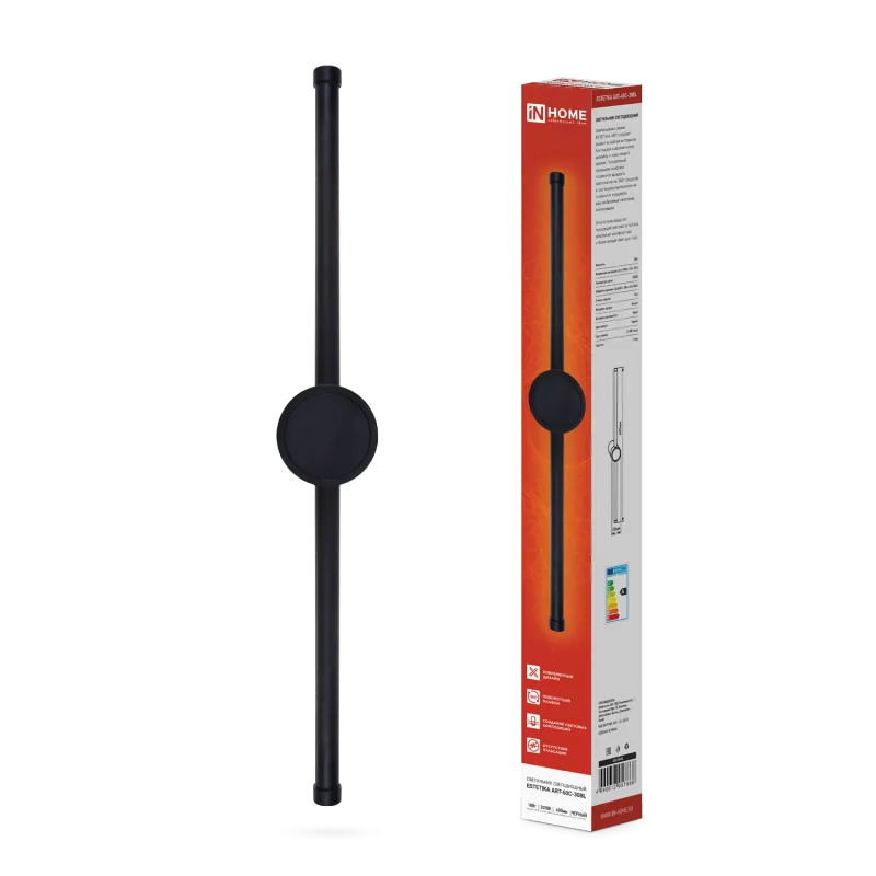 картинка Светильник светодиодный ESTETIKA ART-60C-30BL 10Вт 230В 3000K 700Лм 600х60x98 черный IN HOME