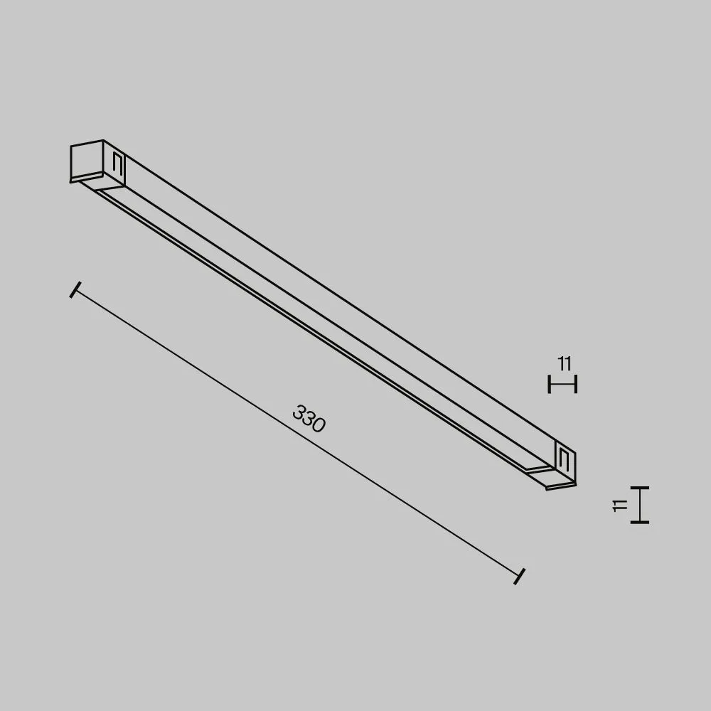 картинка Трековый светильник Technical TR240-2-6W3K-B